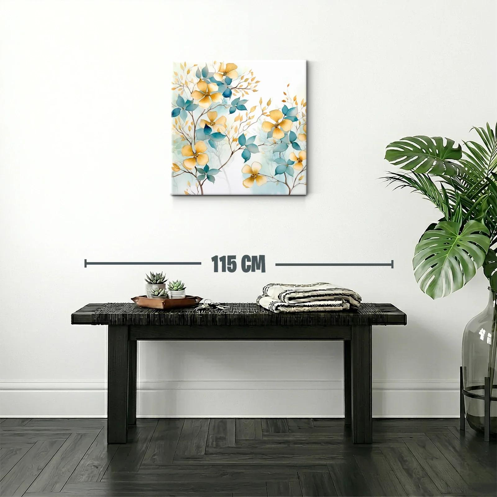 Cuadro floral con elegancia y tonos suaves naturales — miniatura 2