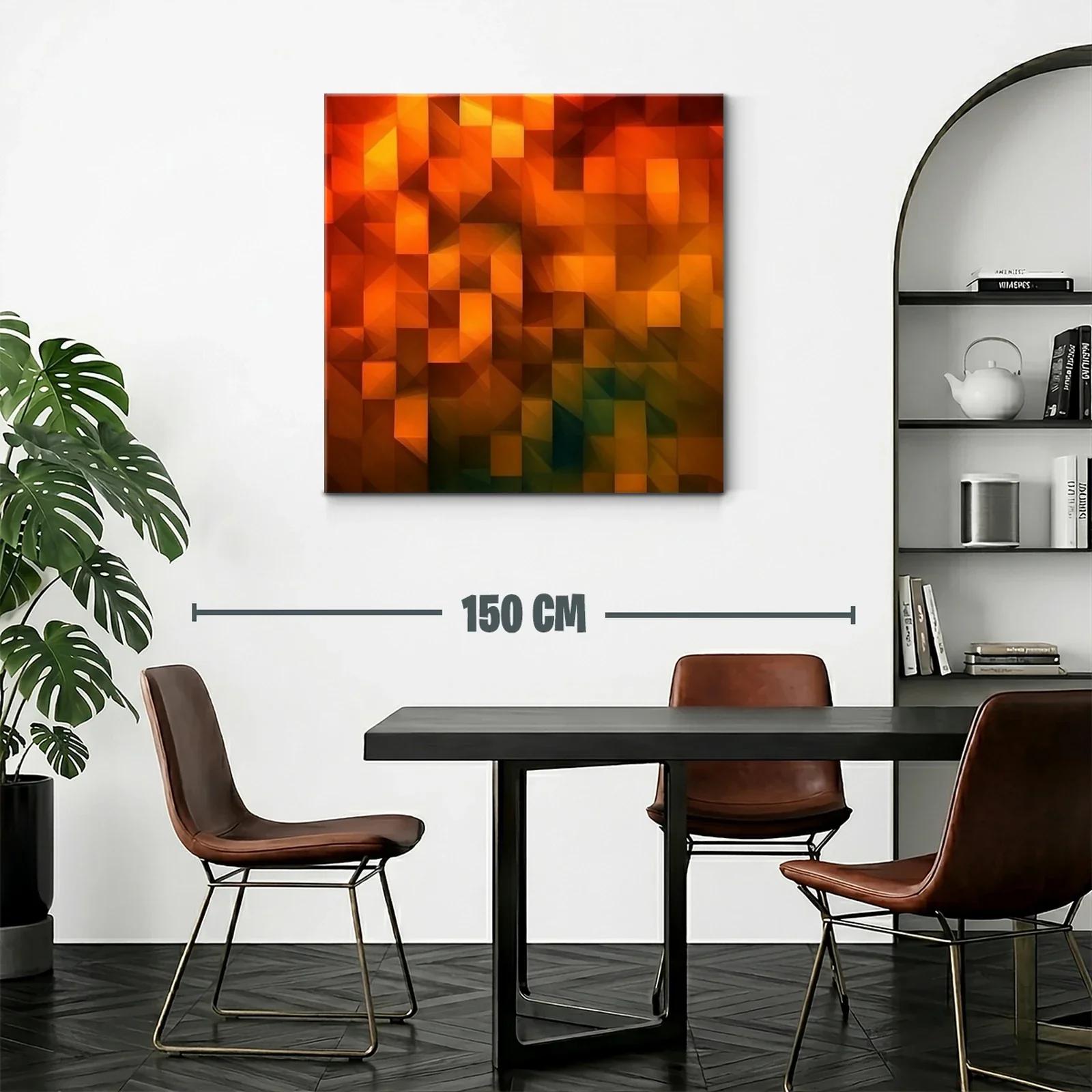 Composición abstracta en tonos cálidos y geométricos — miniatura 2