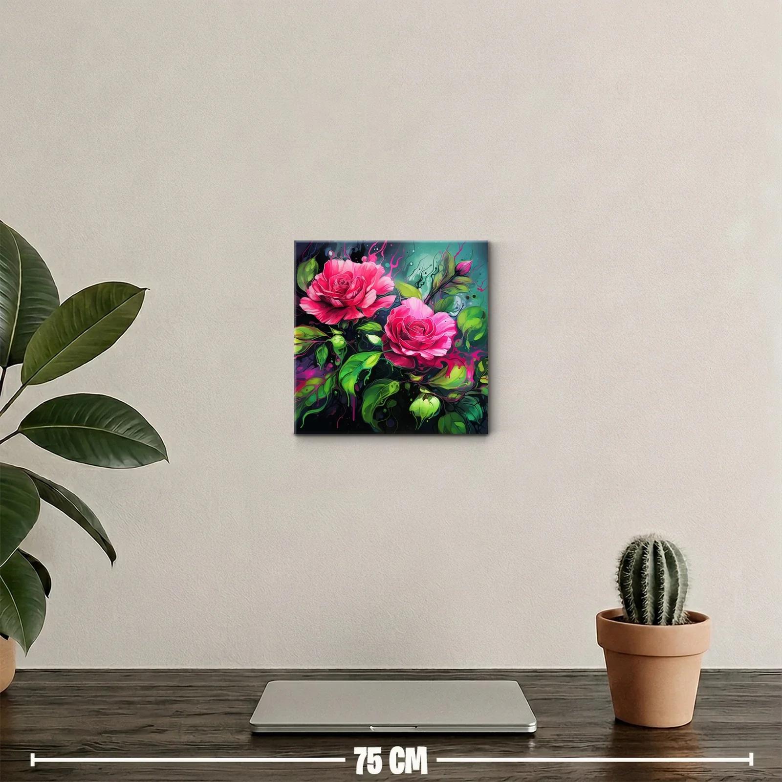 Rosas vibrantes en entorno profundo y colorido — miniatura 2