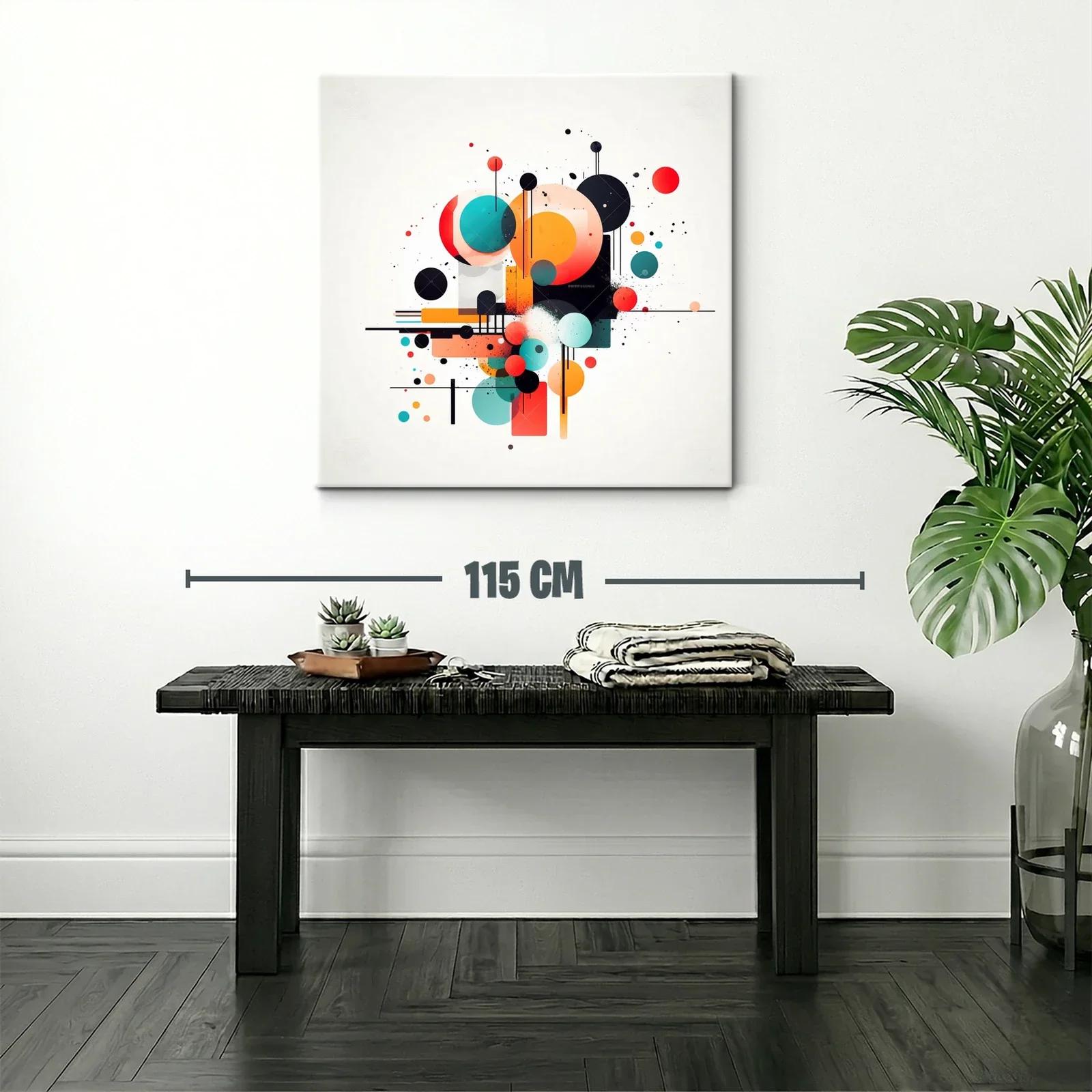 Composición abstracta con círculos en tonos vibrantes — miniatura 2