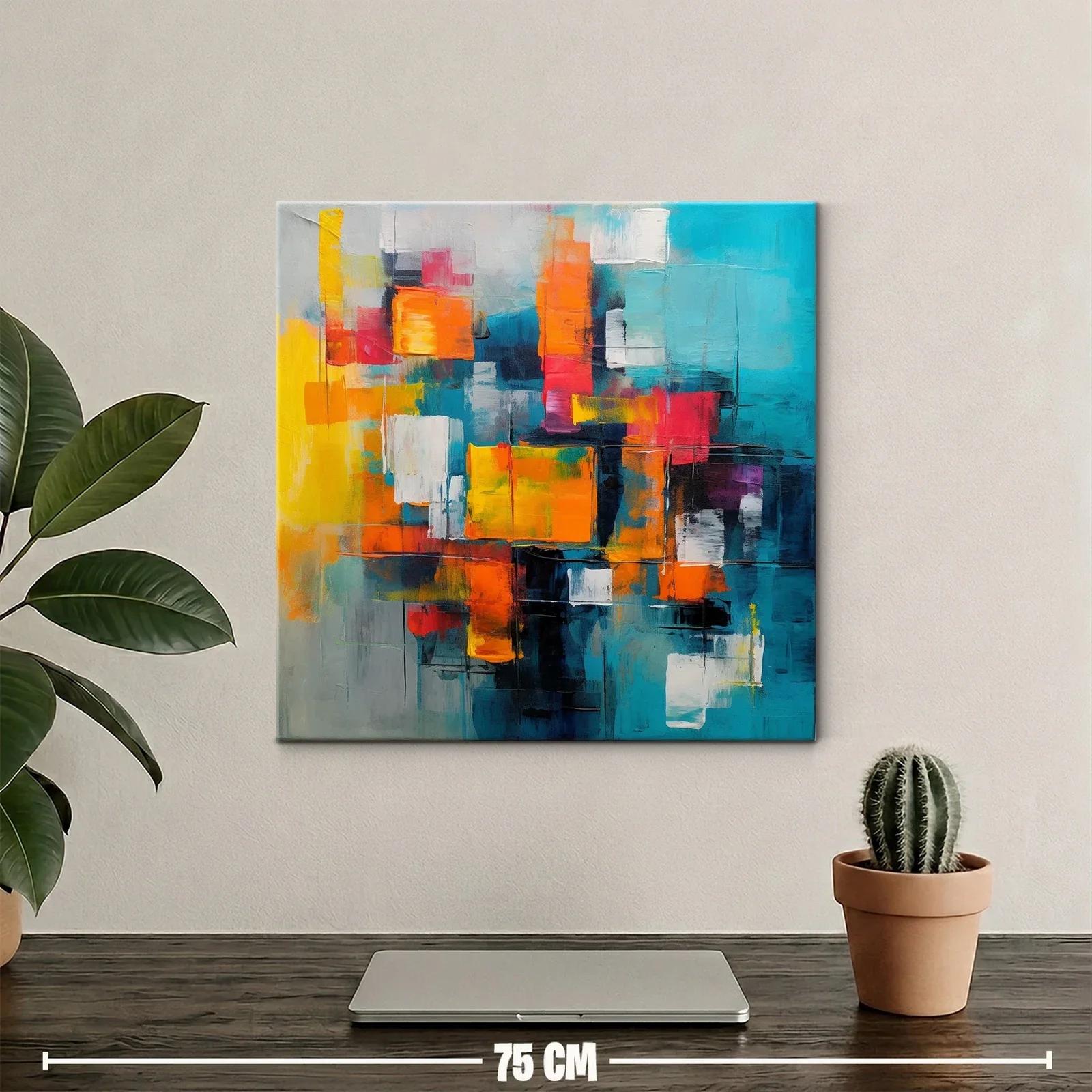 Composición abstracta con tonos vibrantes y contrastes intensos — miniatura 2