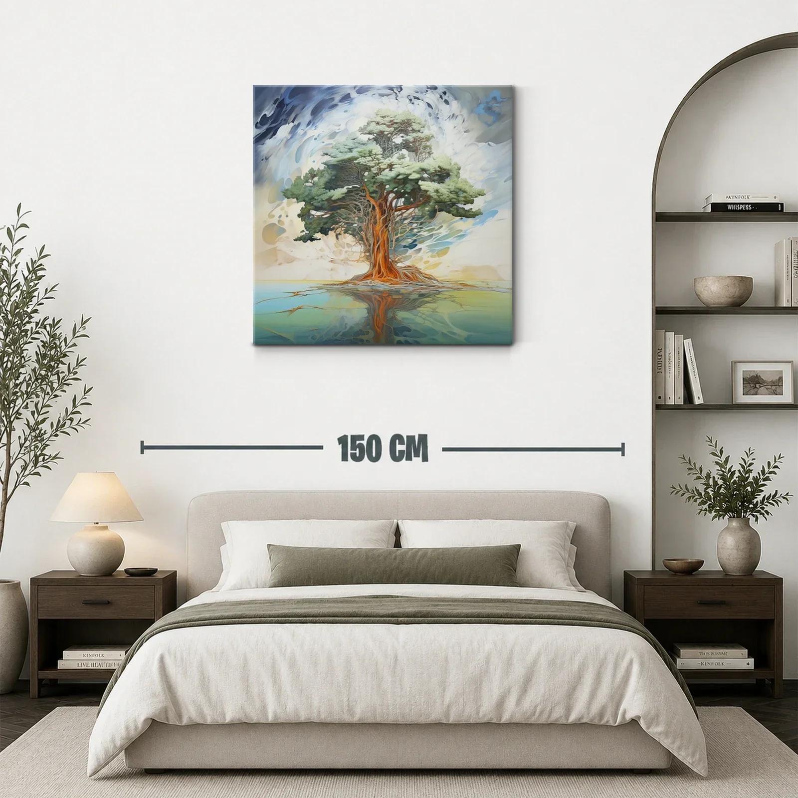 Árbol majestuoso con reflejo sobre agua serena — miniatura 3
