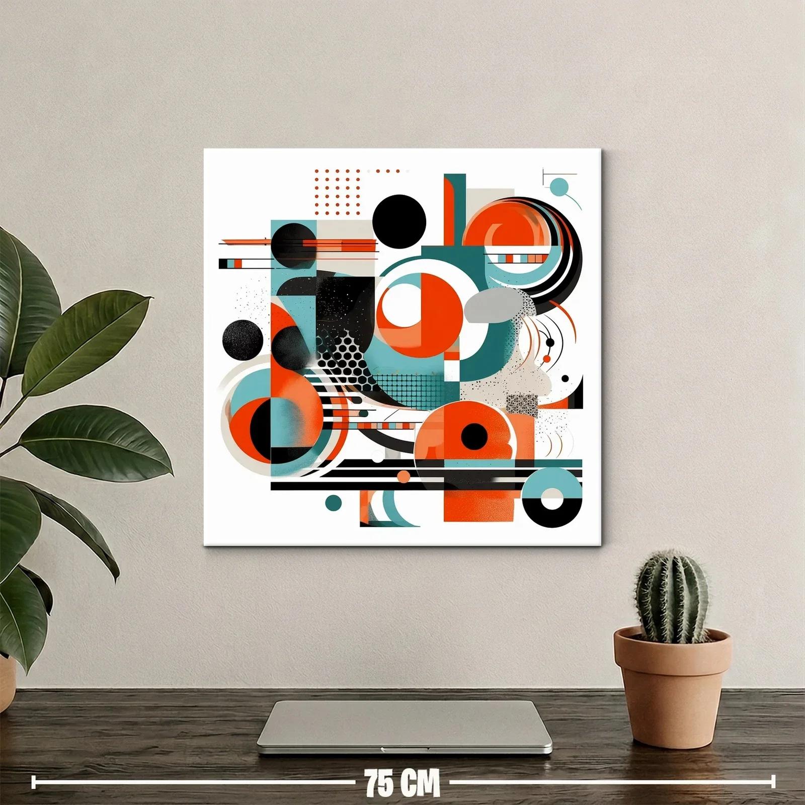 Composición abstracta en tonos vibrantes y geométricos — miniatura 2