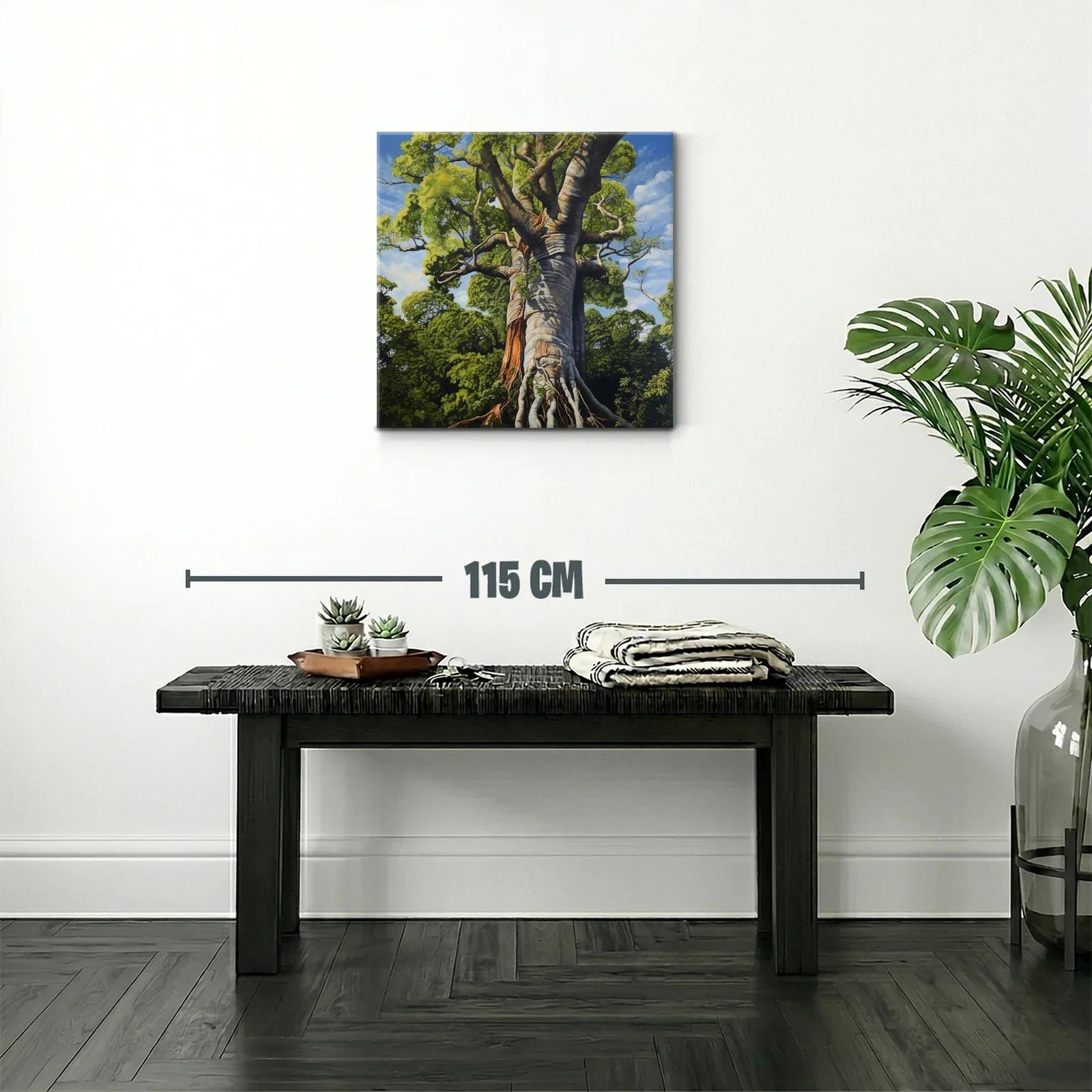 Impresionante árbol gigante en vibrantes tonos verdes y azules — miniatura 2