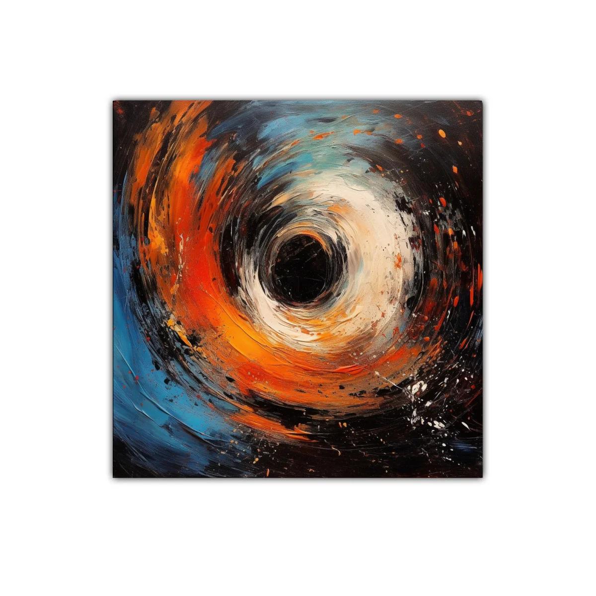 Cuadro abstracto remolino de colores vibrantes y energía — miniatura 1