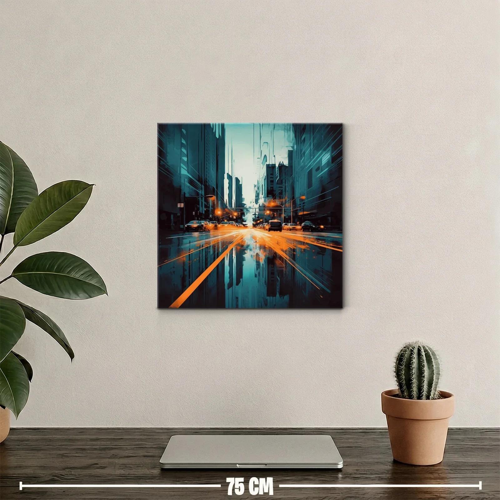 Movimiento urbano con luces vibrantes en ciudad moderna — miniatura 2