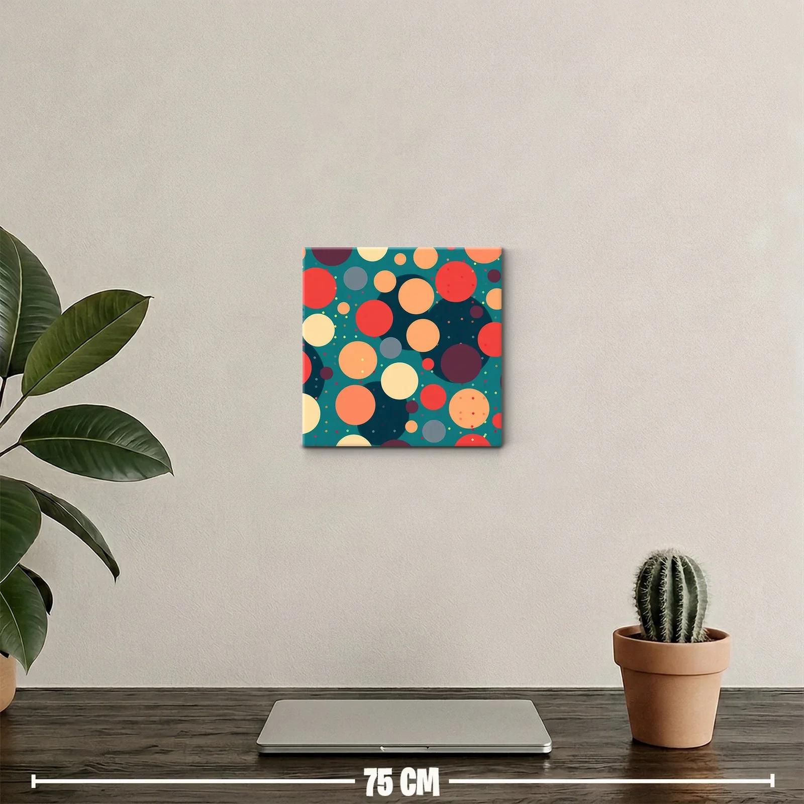 Cuadro decorativo con patrones circulares coloridos y vibrantes — miniatura 2