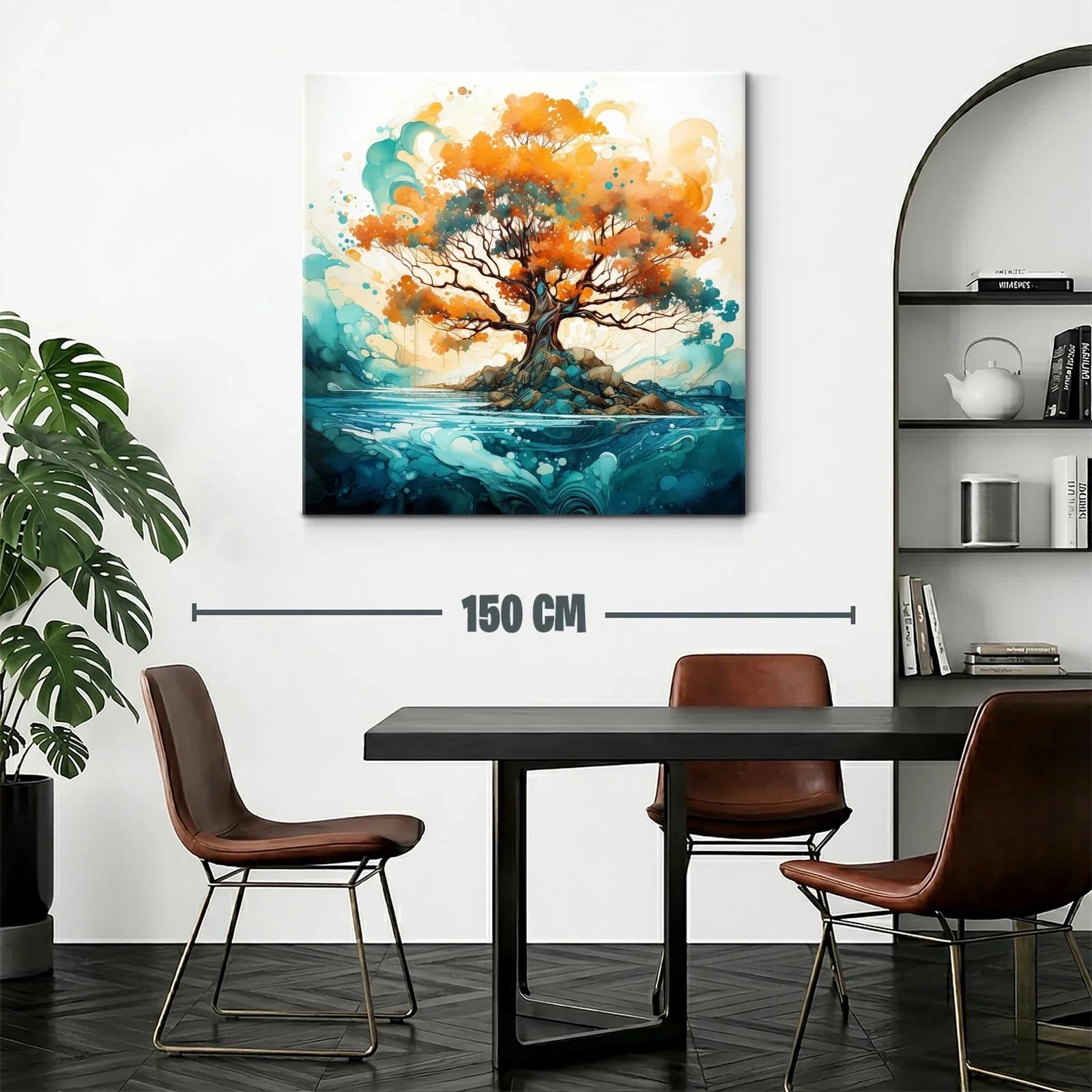 Árbol vibrante en paisaje de agua y energía dinámica — miniatura 2