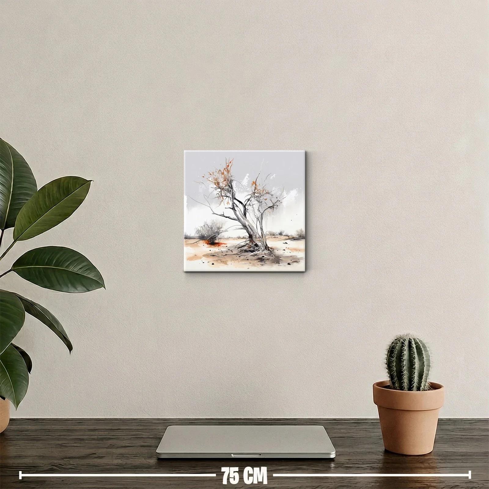 Árbol solitario en paisaje minimalista natural — miniatura 2