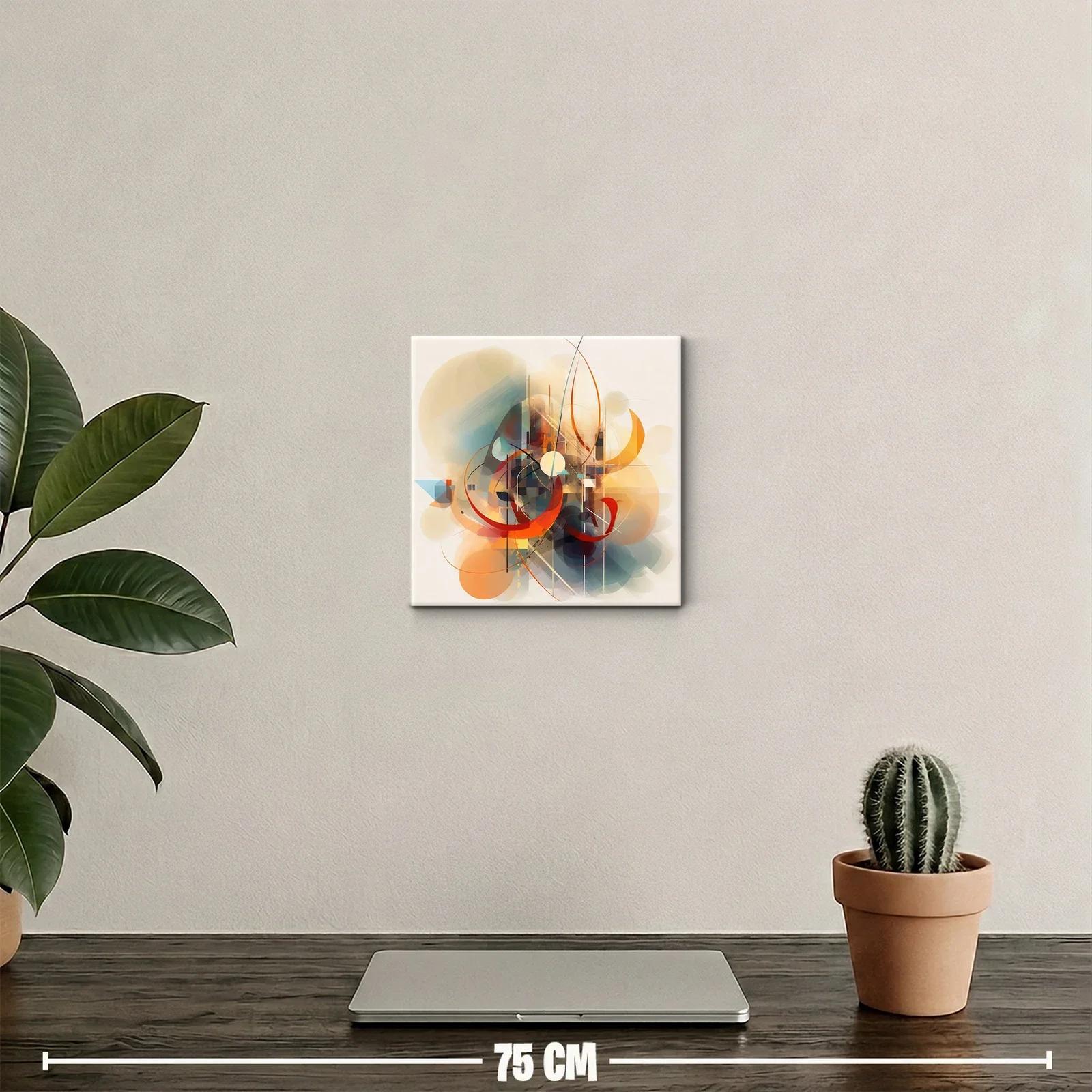 Composición abstracta con tonos cálidos y formas dinámicas — miniatura 2