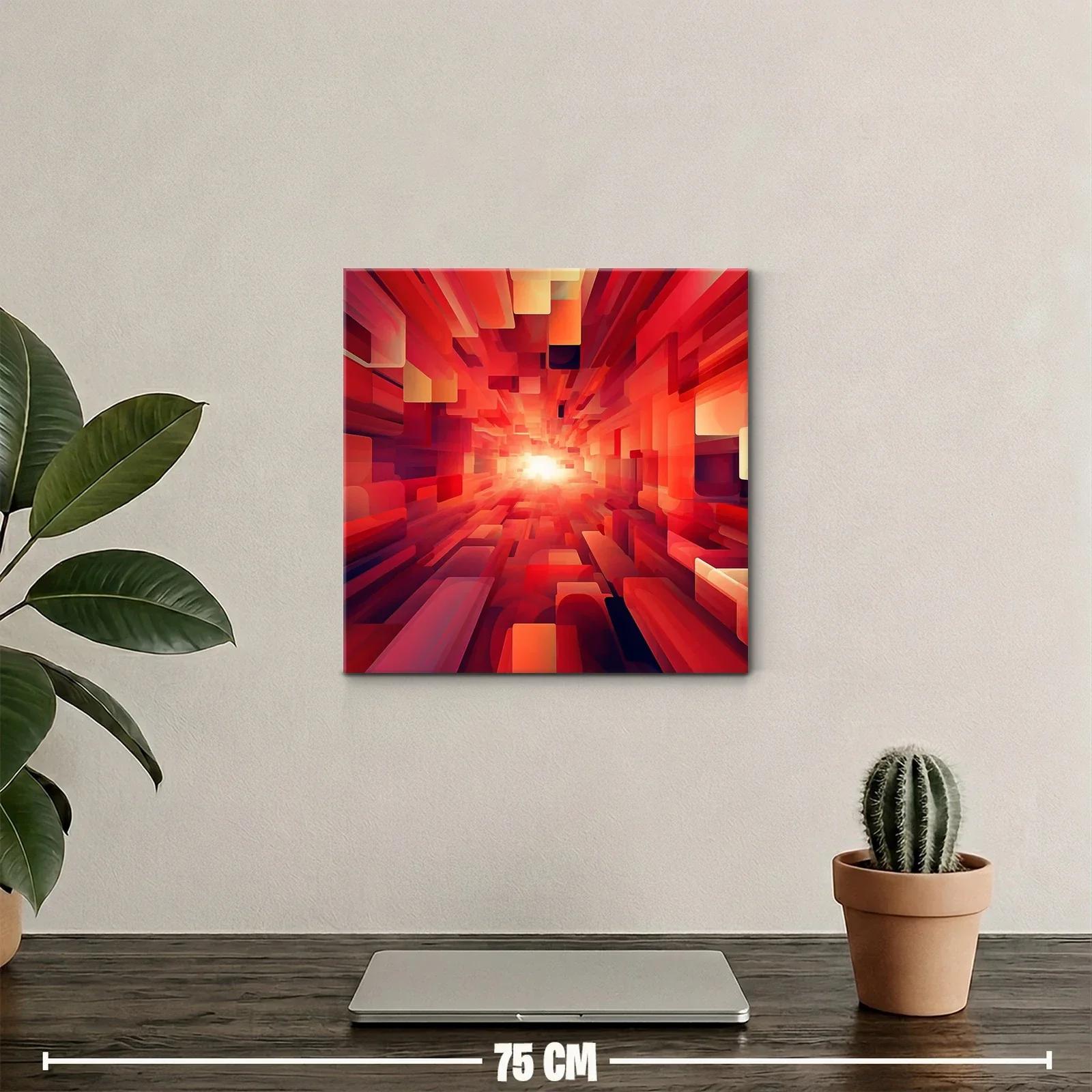 Arte abstracto en tonos cálidos con profundidad luminosa — miniatura 2