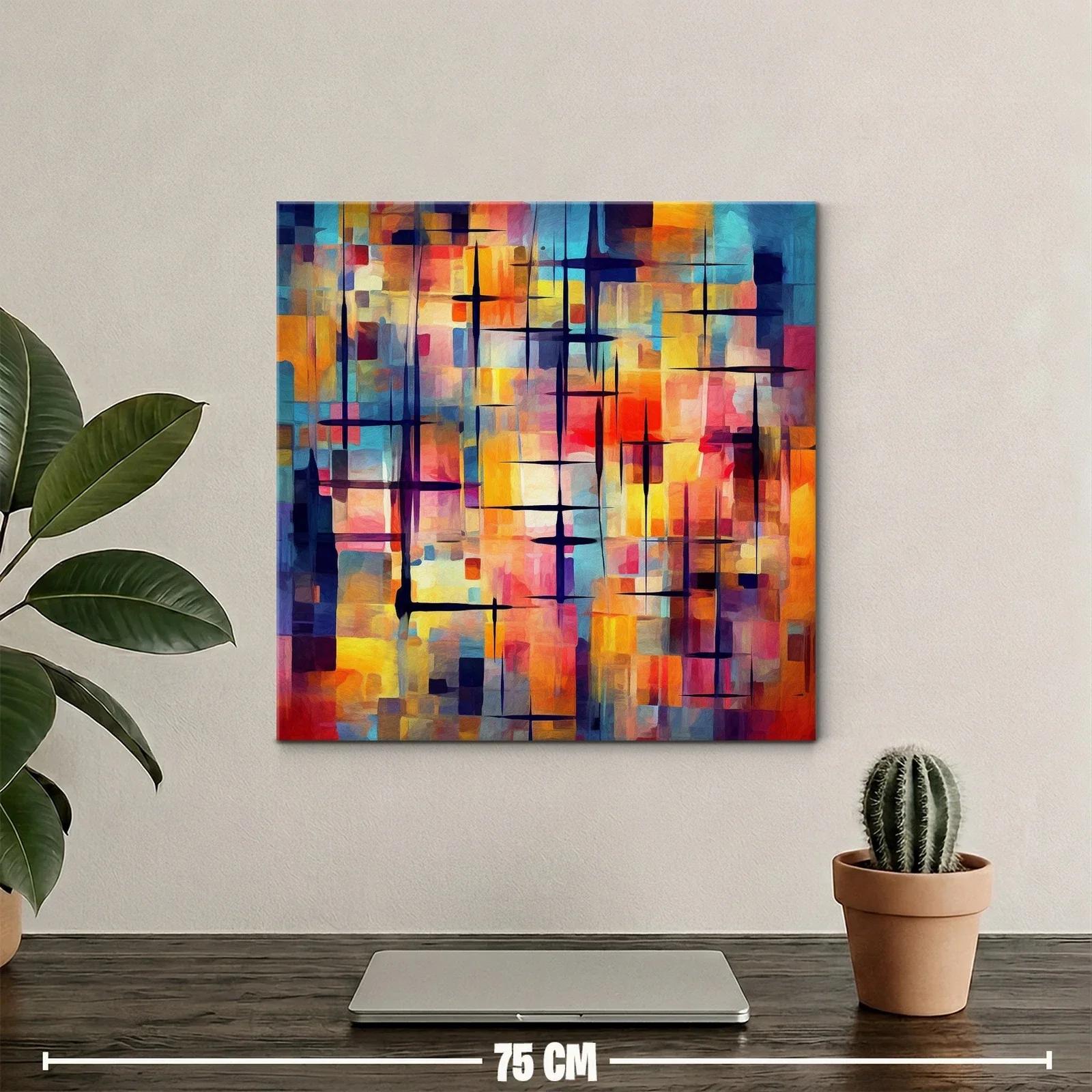 Composición abstracta con vibrantes líneas y formas geométricas — miniatura 2
