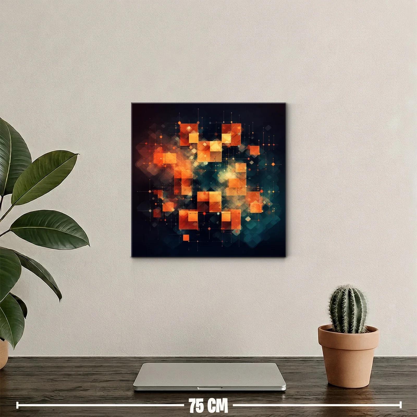 Composición Abstracta en Tonos Cálidos y Contrastantes — miniatura 2