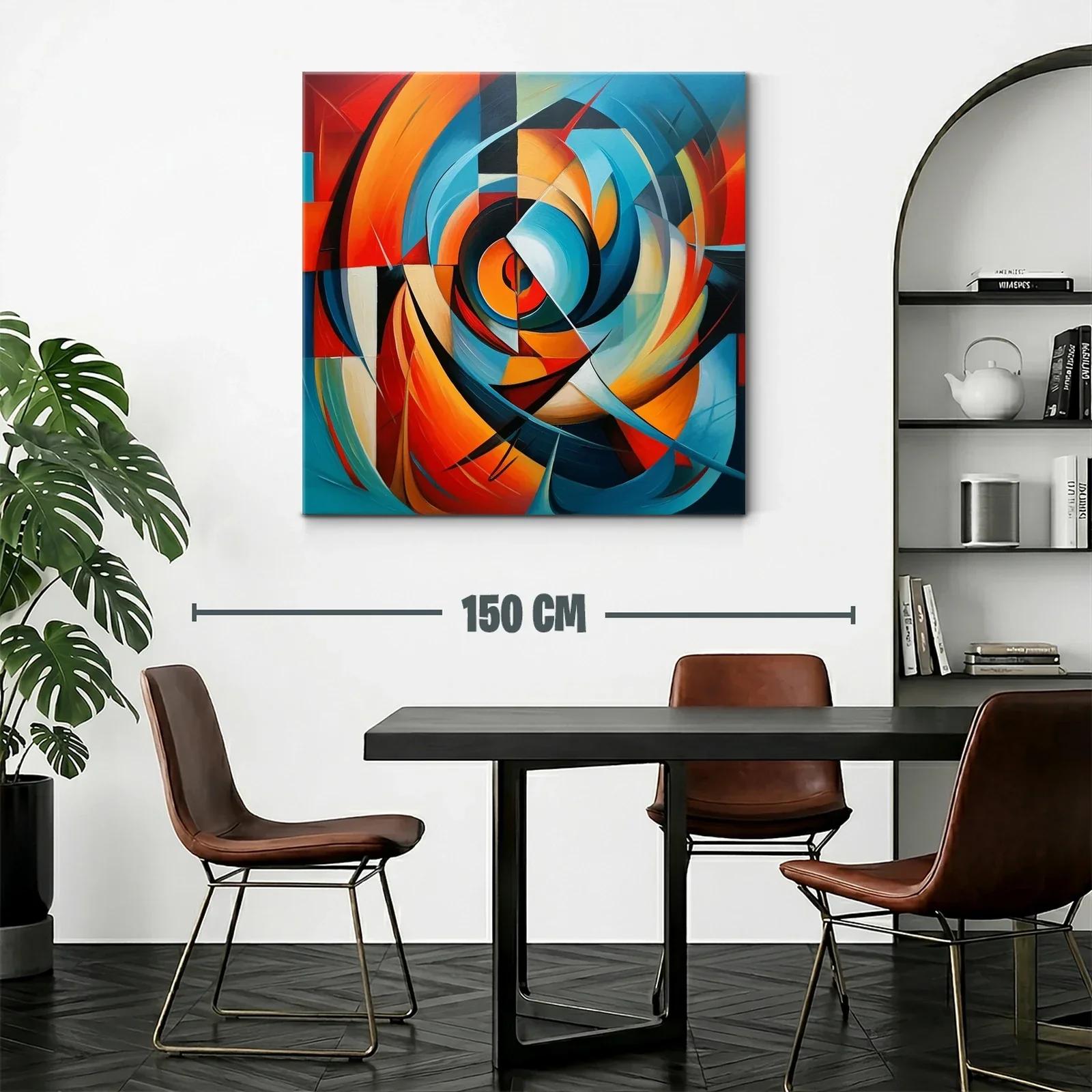 Diseño abstracto vibrante en tonos cálidos y azules — miniatura 2