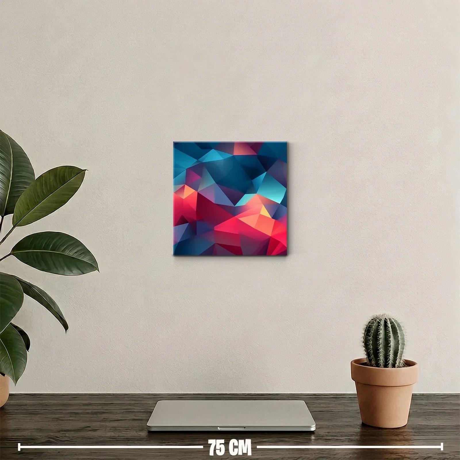 Composición geométrica vibrante con tonos intensos y cálidos — miniatura 2