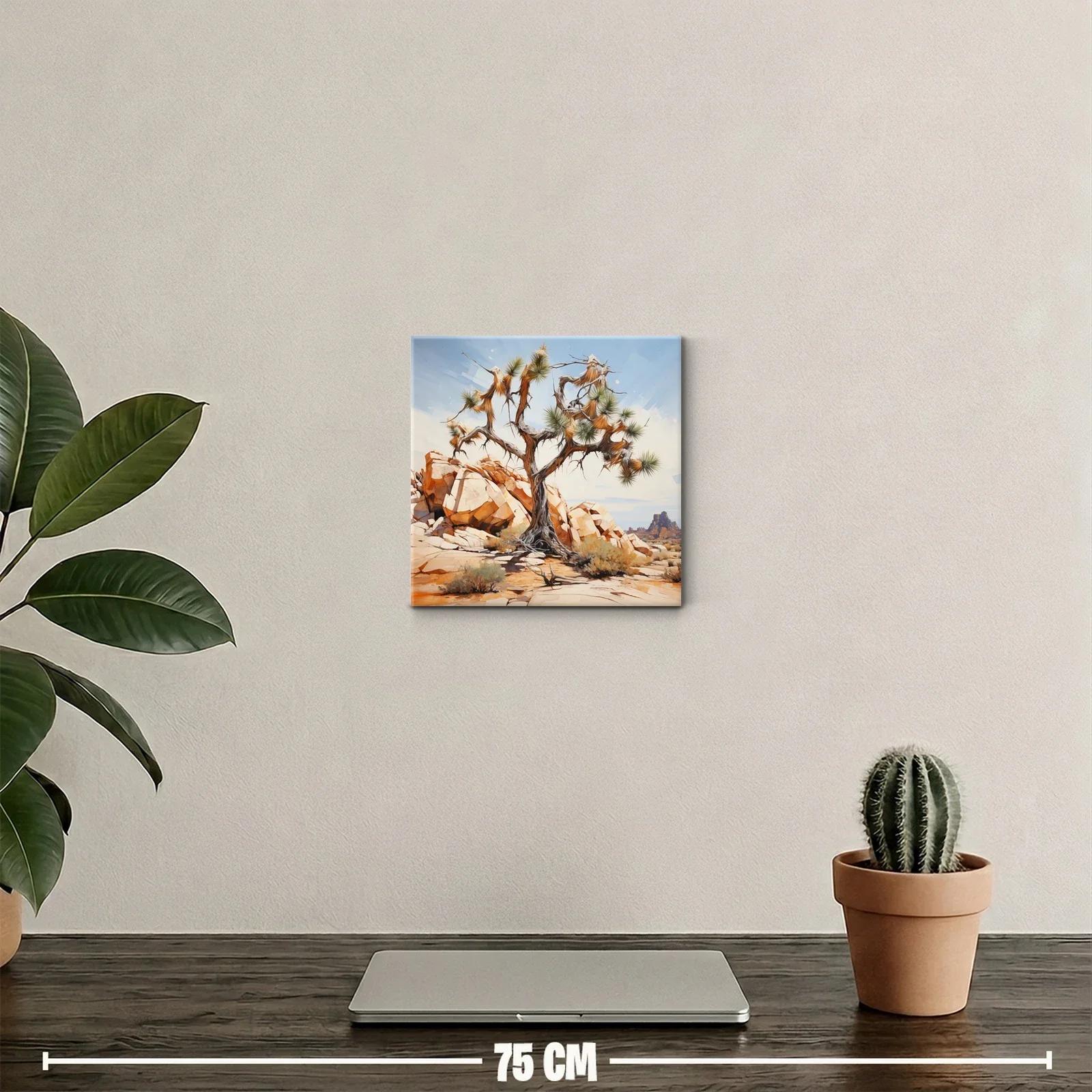 Árbol solitario en paisaje desértico iluminado al sol — miniatura 2