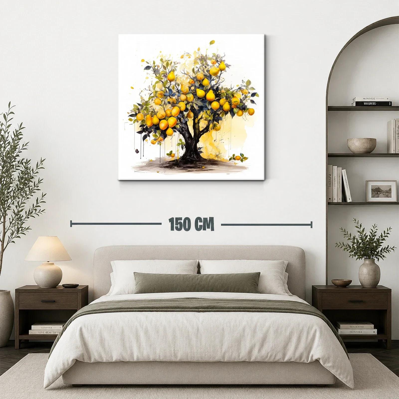 Árbol frutal vibrante con frutos dorados y hojas verdes — miniatura 3