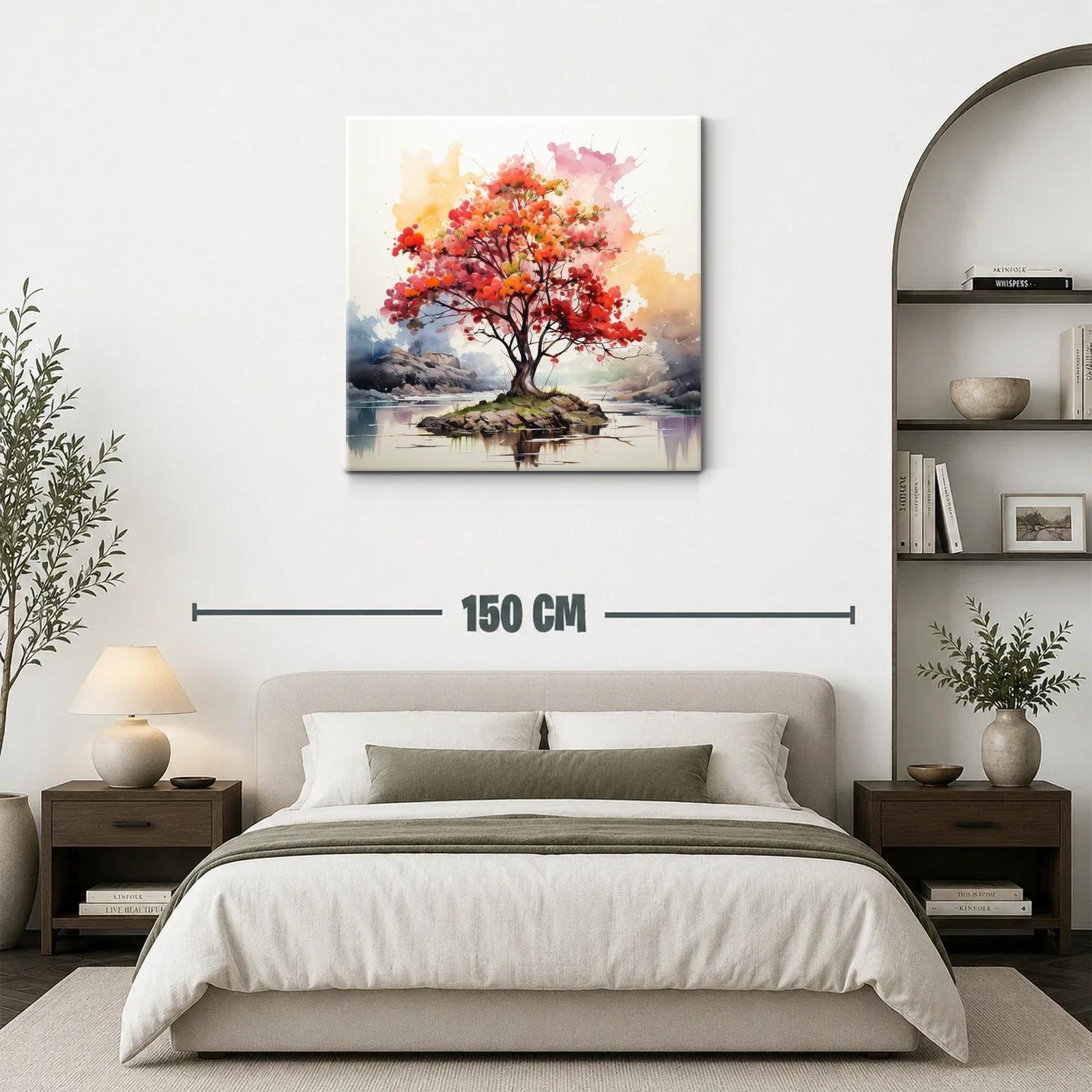 Árbol solitario con follaje vibrante en paisaje sereno — miniatura 3