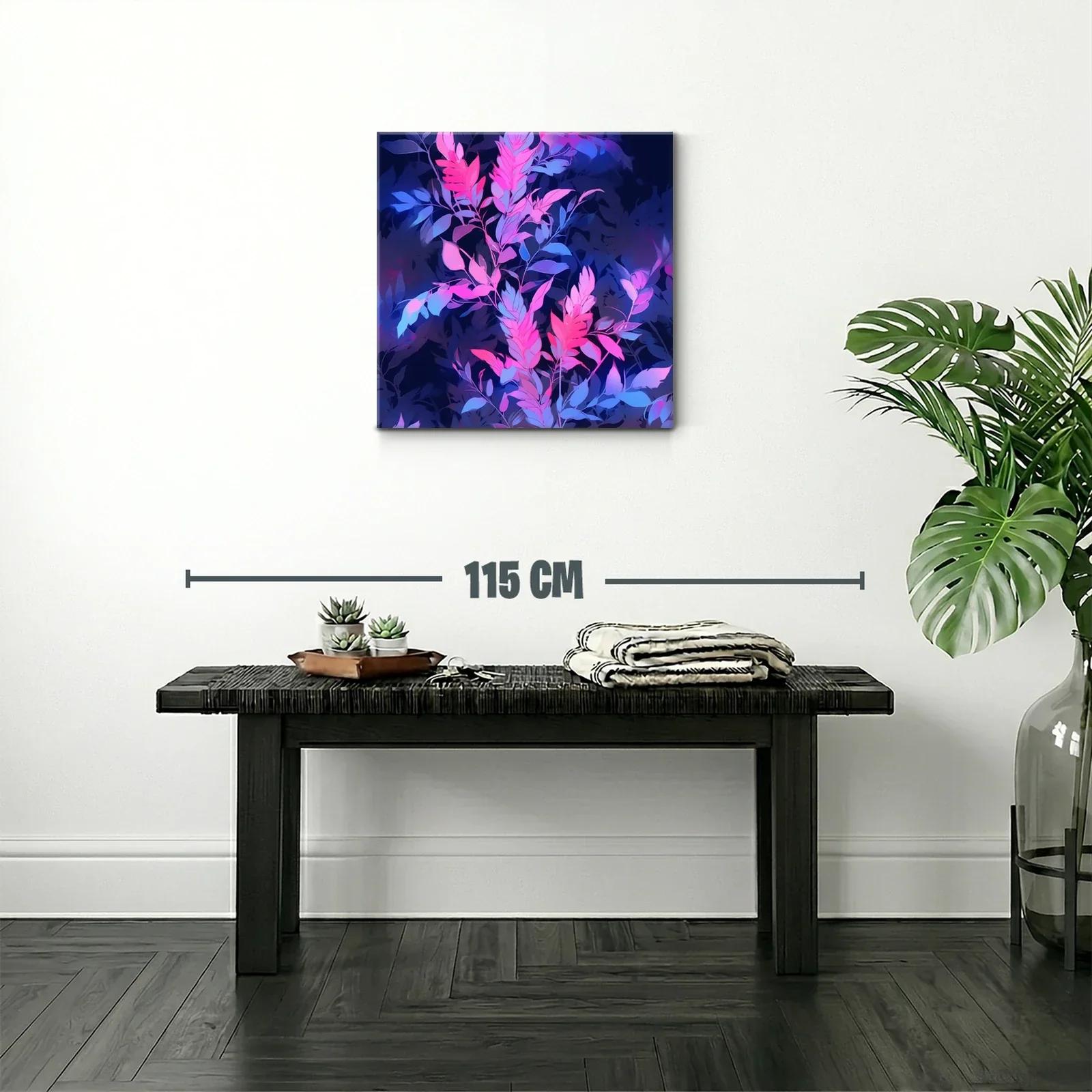 Composición Floral en Tonos Fucsia y Azul Profundo — miniatura 2
