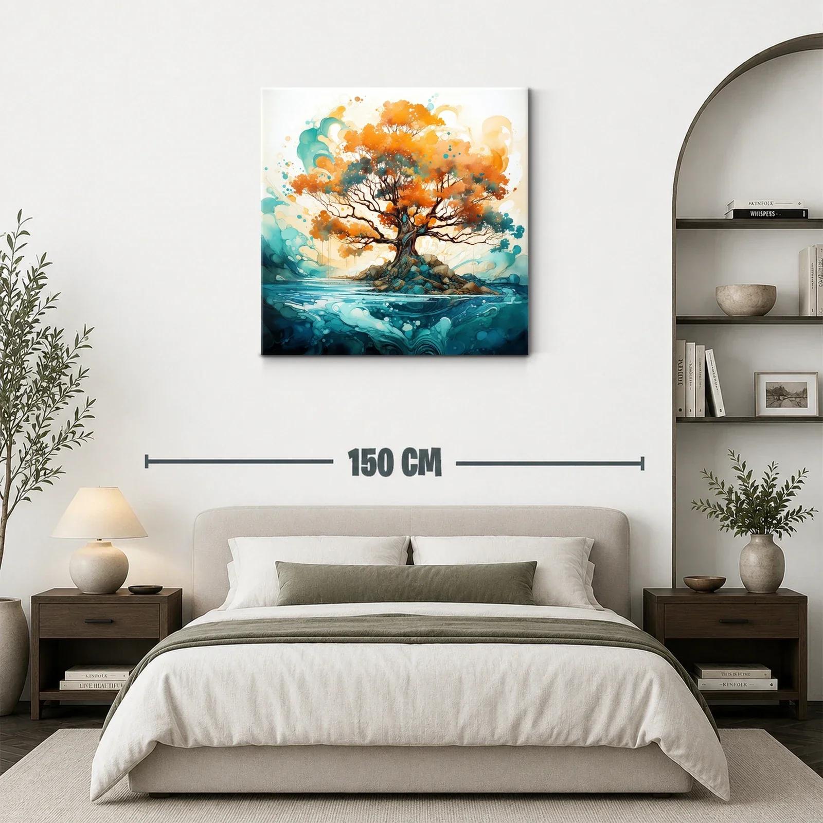 Árbol vibrante en paisaje de agua y energía dinámica — miniatura 3