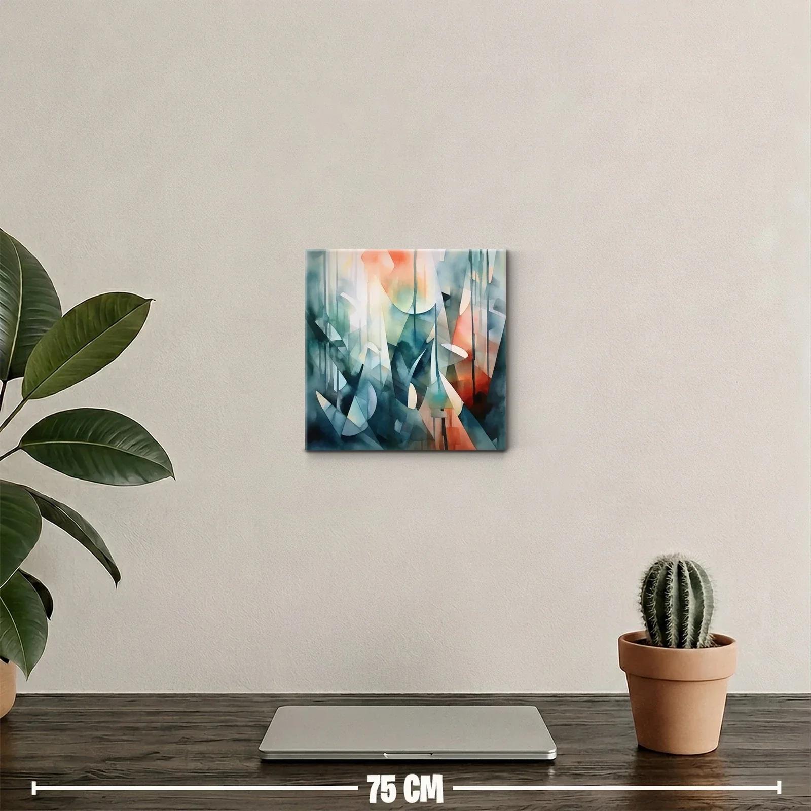 Arte abstracto con formas geométricas y tonos suaves — miniatura 2