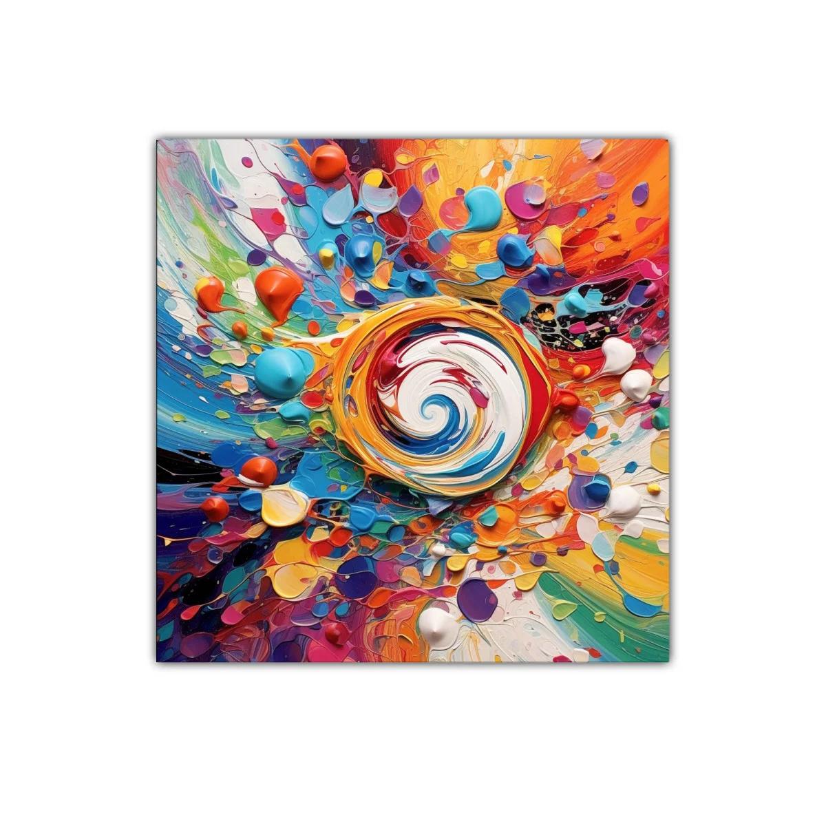 Explosión de color con remolino central vibrante — miniatura 1