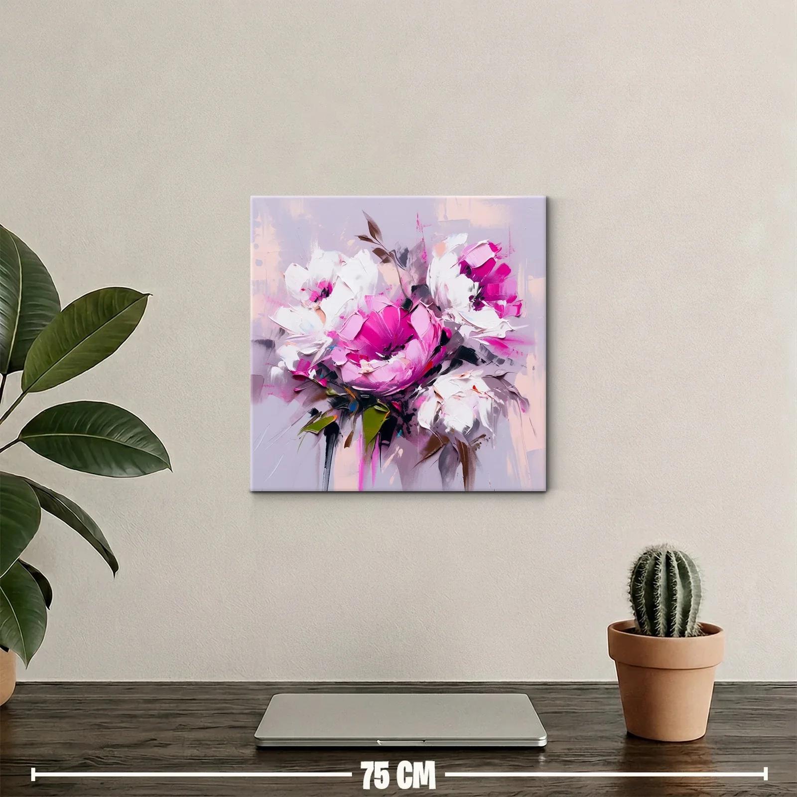 Flores vibrantes en tonos rosa y blanco con fondo suave — miniatura 2