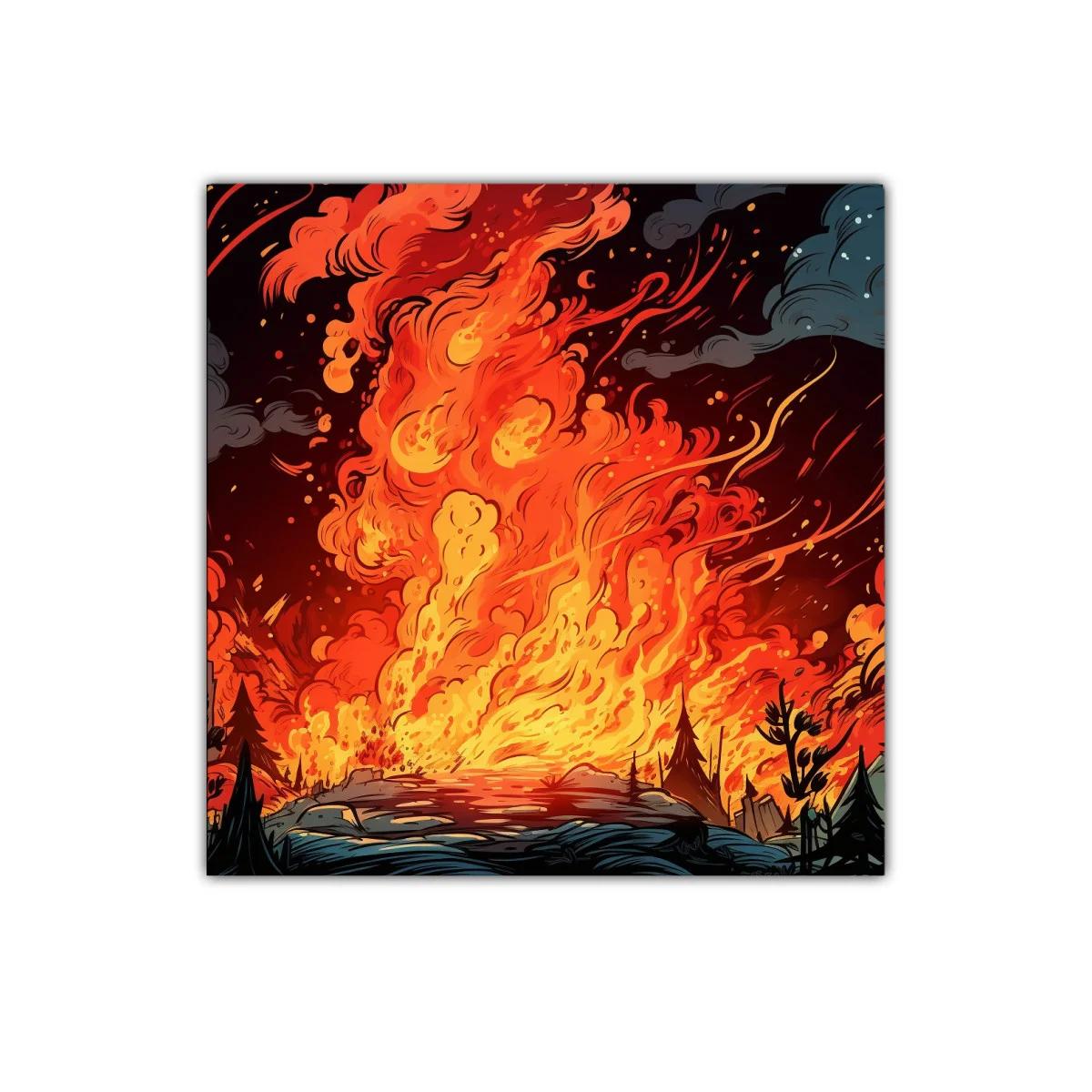 Intensidad ardiente en un paisaje en llamas vibrantes — miniatura 1