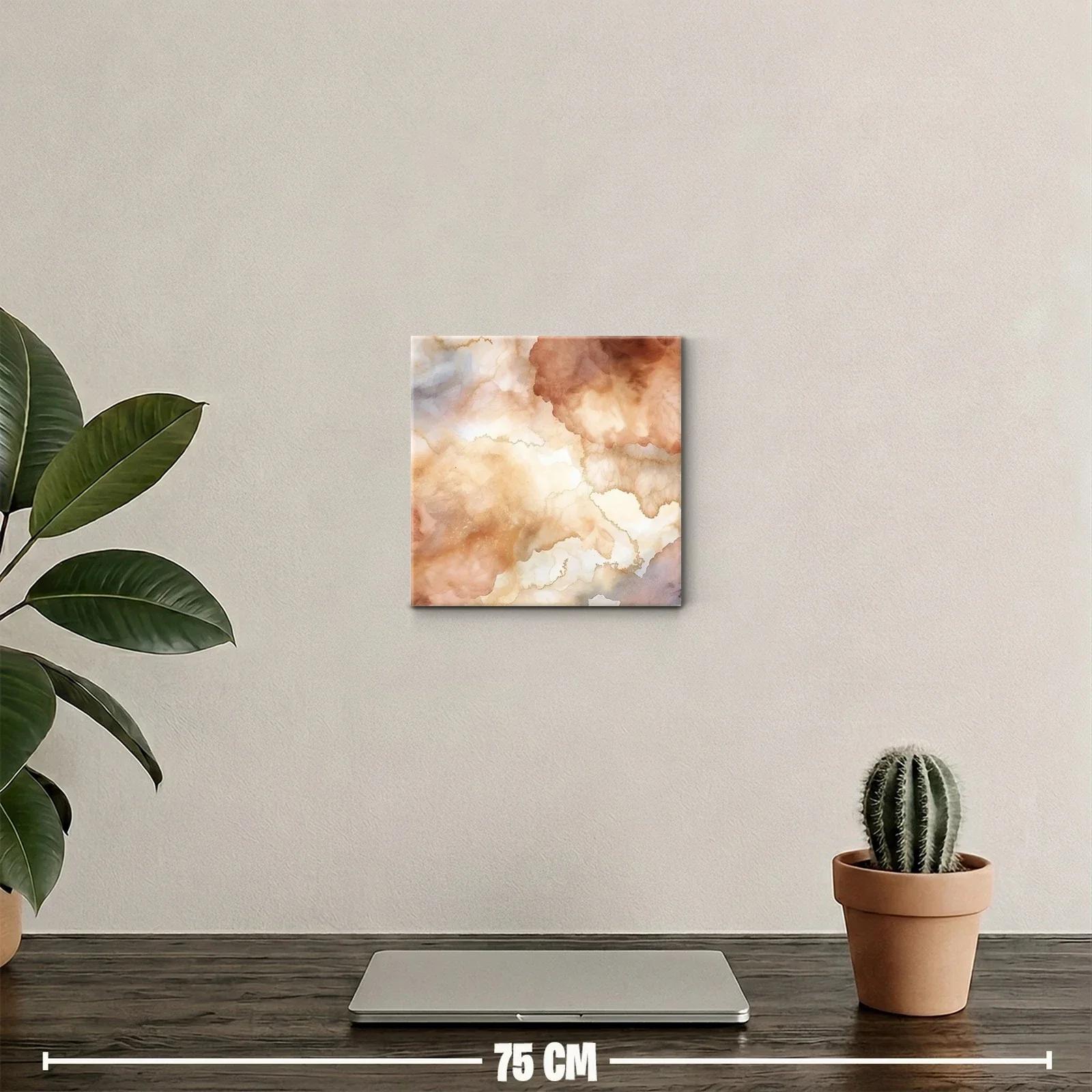 Cuadro abstracto en tonos tierra cálidos y suaves — miniatura 2
