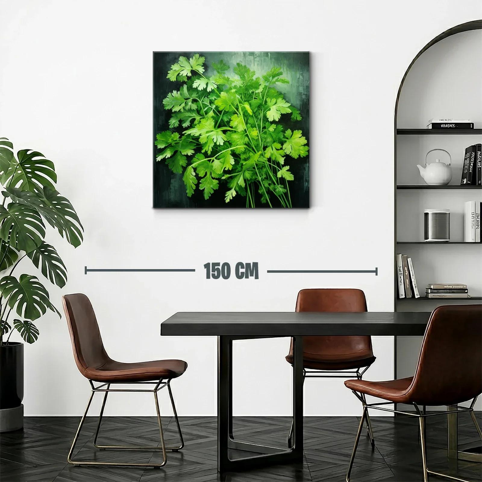 Cuadro con ramo verde de hojas frescas y naturales — miniatura 2