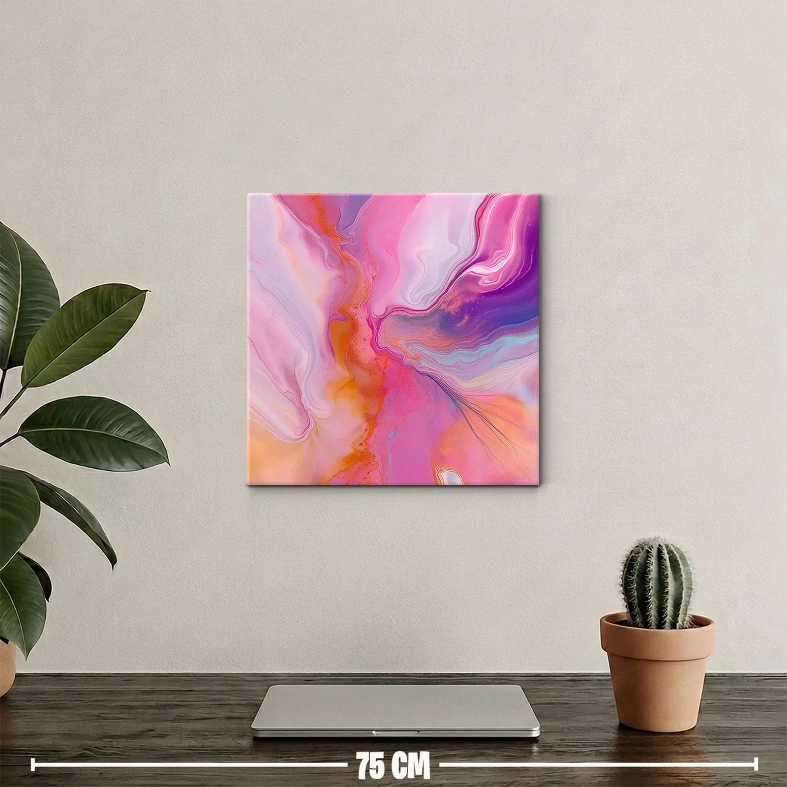 Composición fluida en tonos rosa y naranja brillante — miniatura 2