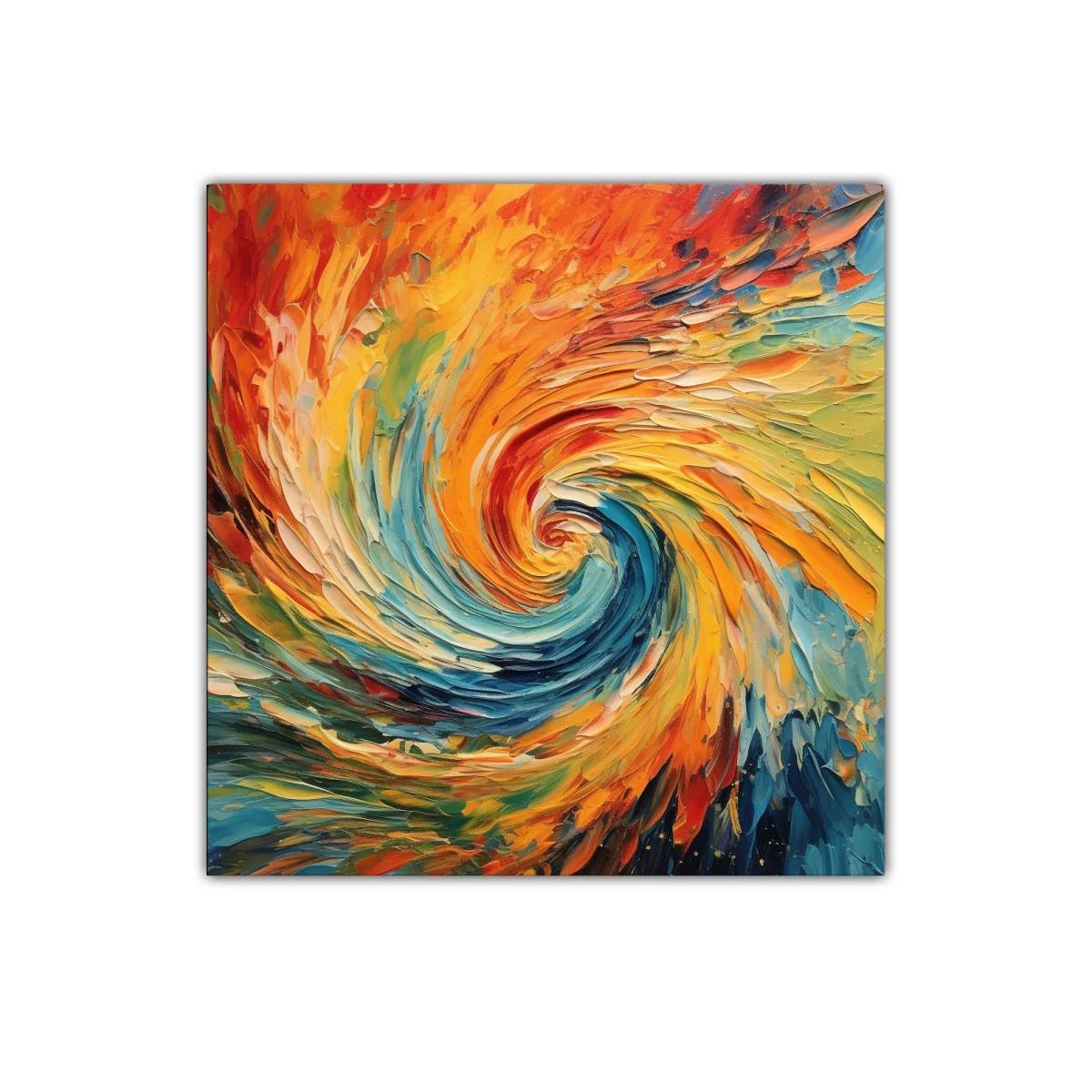 Cuadro abstracto en remolino de colores vibrantes — miniatura 1