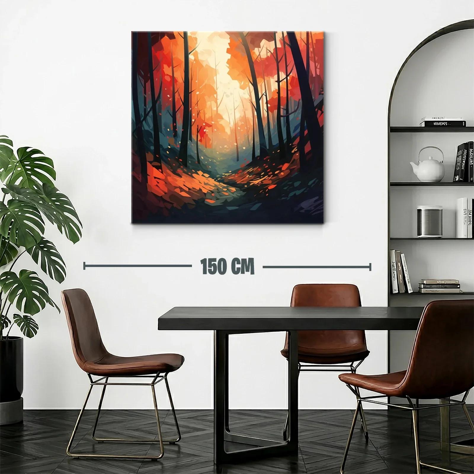 Bosque otoñal con luz cálida y tonos vibrantes — miniatura 2