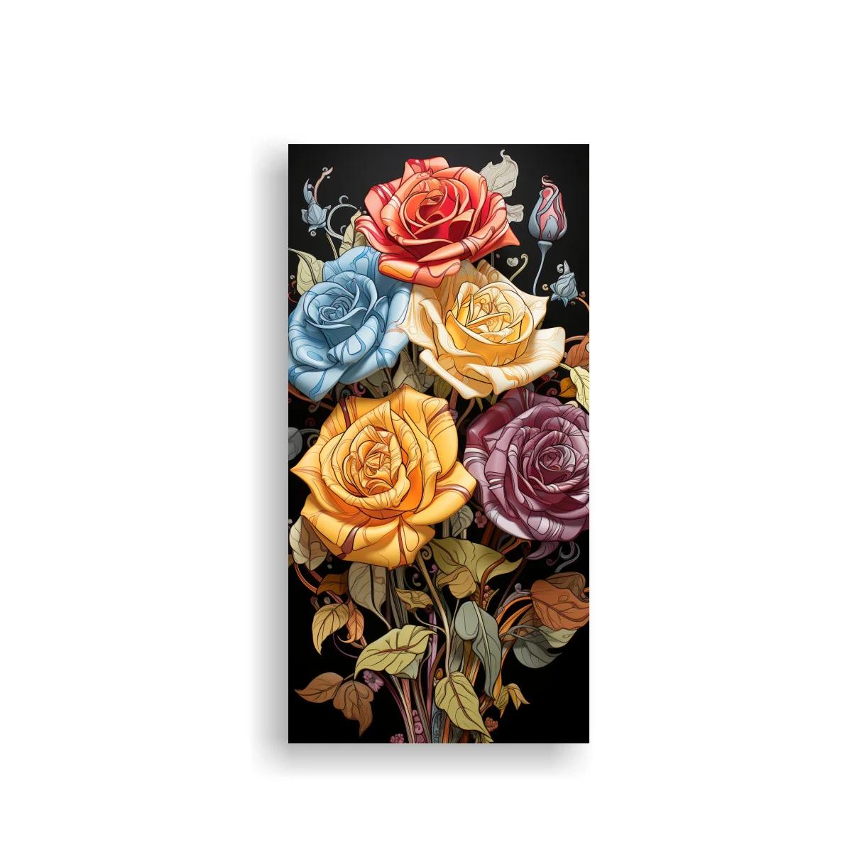Cuadro ramo de rosas con pajaritos — imagen principal