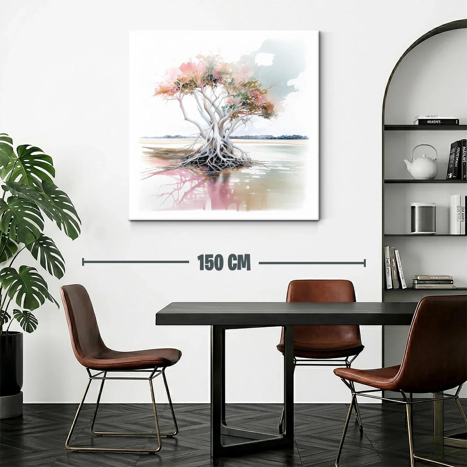 Árbol solitario con tonos suaves y reflejos acuáticos — miniatura 2