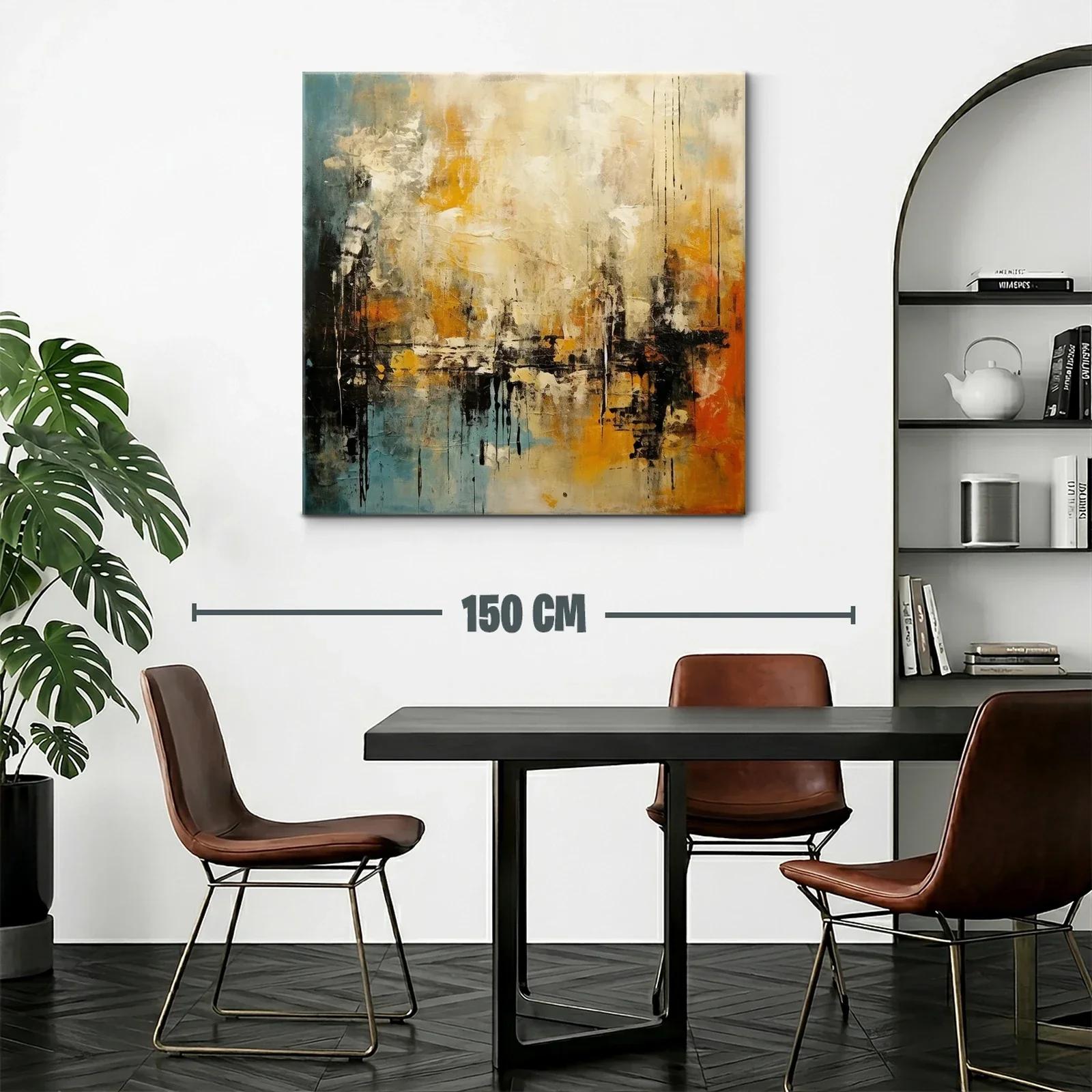 Composición Abstracta en Tonos Cálidos y Fríos — miniatura 2