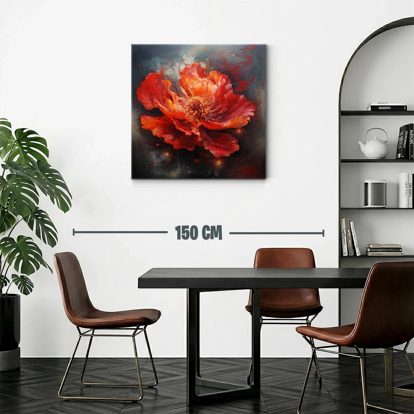 Florecer intenso en rojo vibrante con energía dinámica — miniatura 2