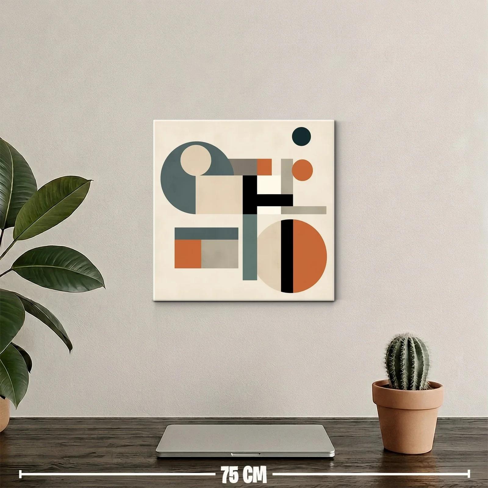 Composición geométrica con tonos tierra y azul grisáceo — miniatura 2