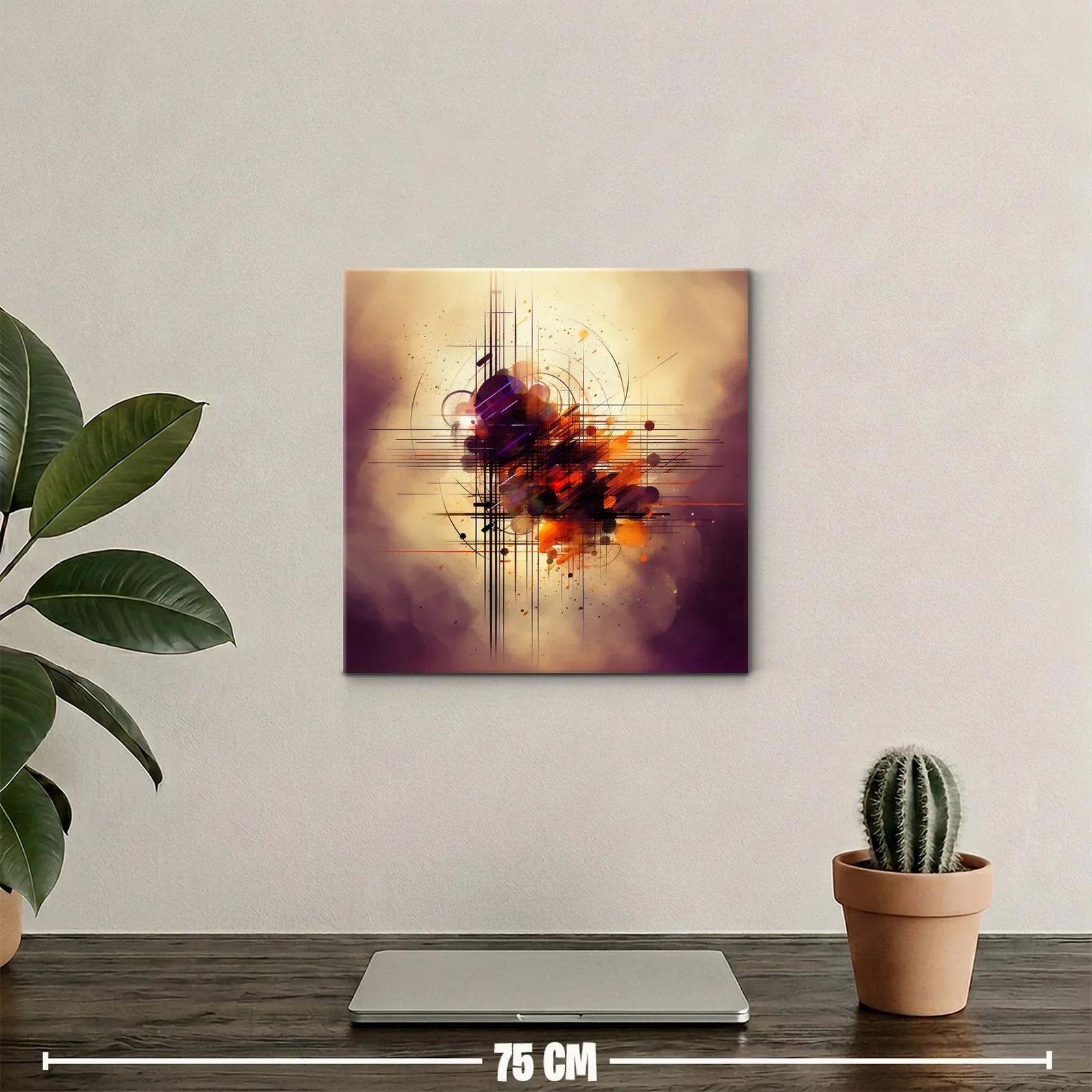 Composición abstracta vibrante con líneas y formas geométricas — miniatura 2