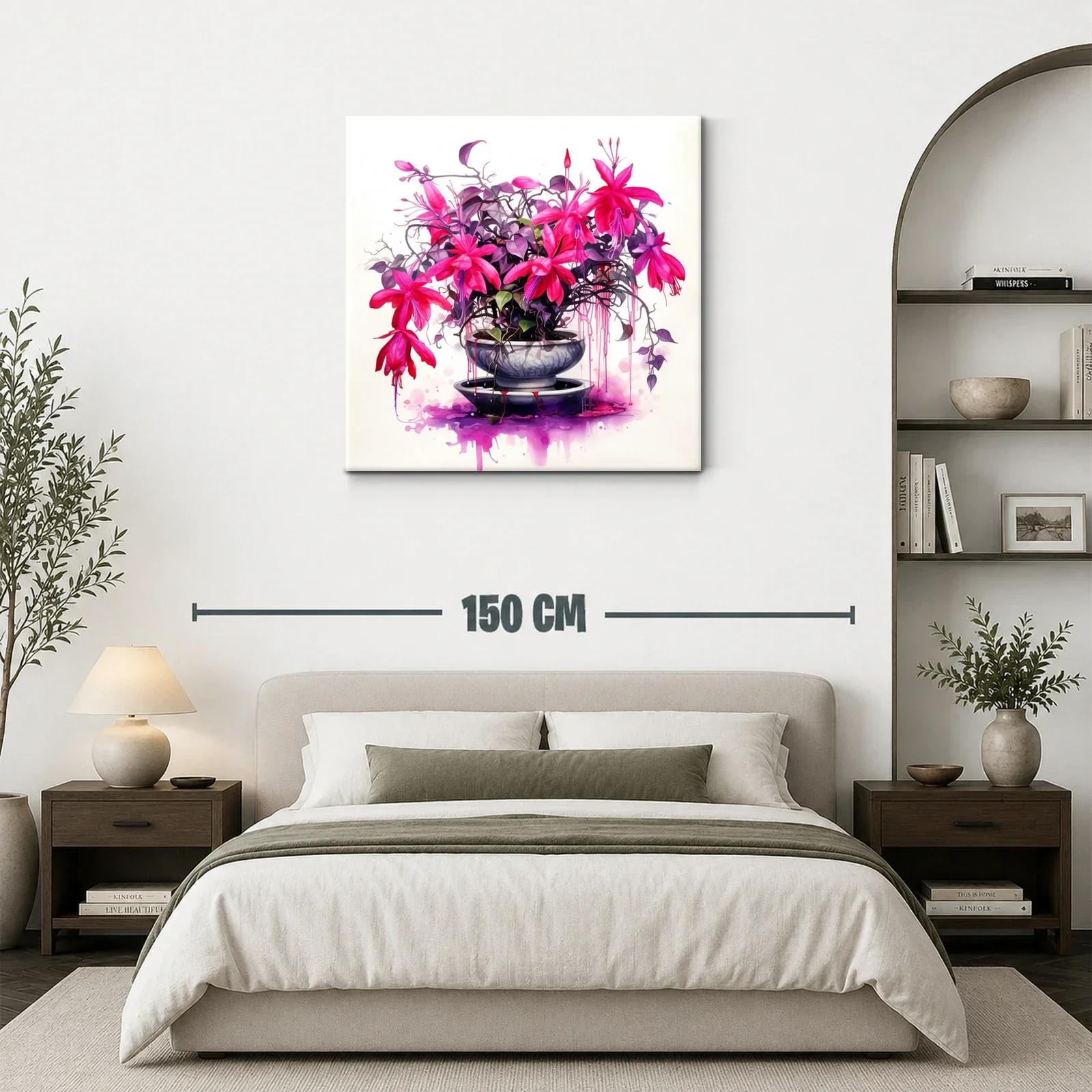 Exuberancia floral en tonos fucsia y violeta elegante — miniatura 3