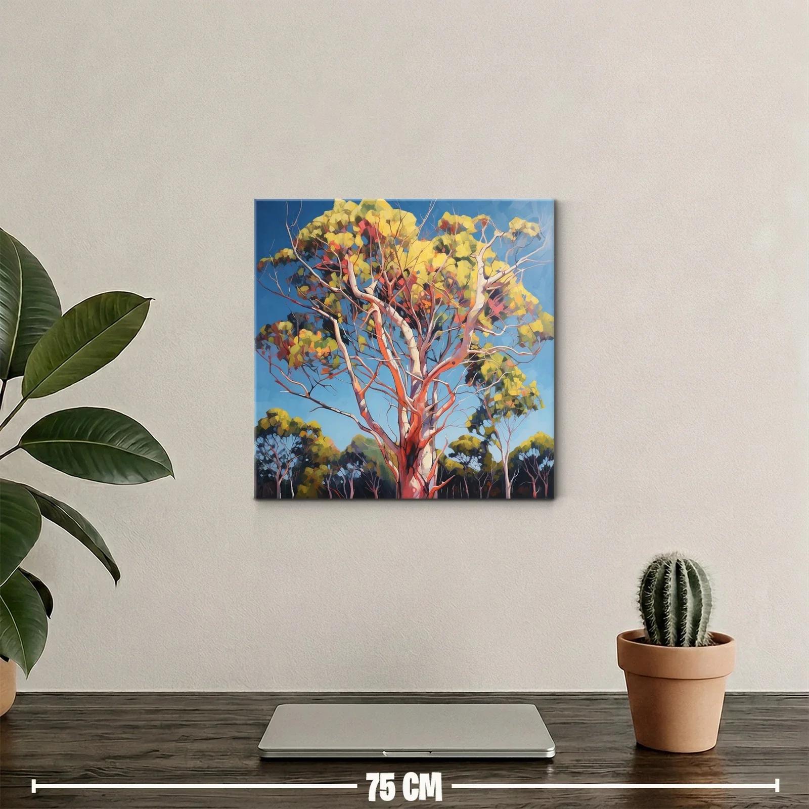 Árboles vibrantes en paisaje natural bajo cielo azul claro — miniatura 2