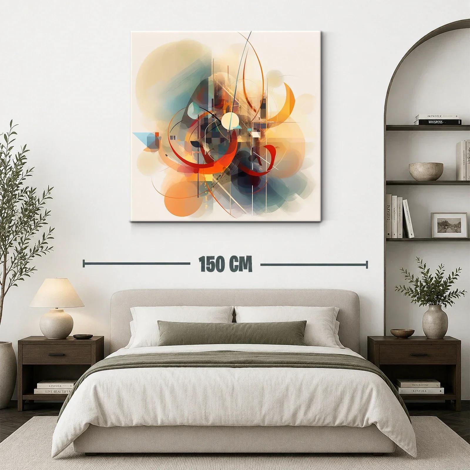 Composición abstracta con tonos cálidos y formas dinámicas — miniatura 3