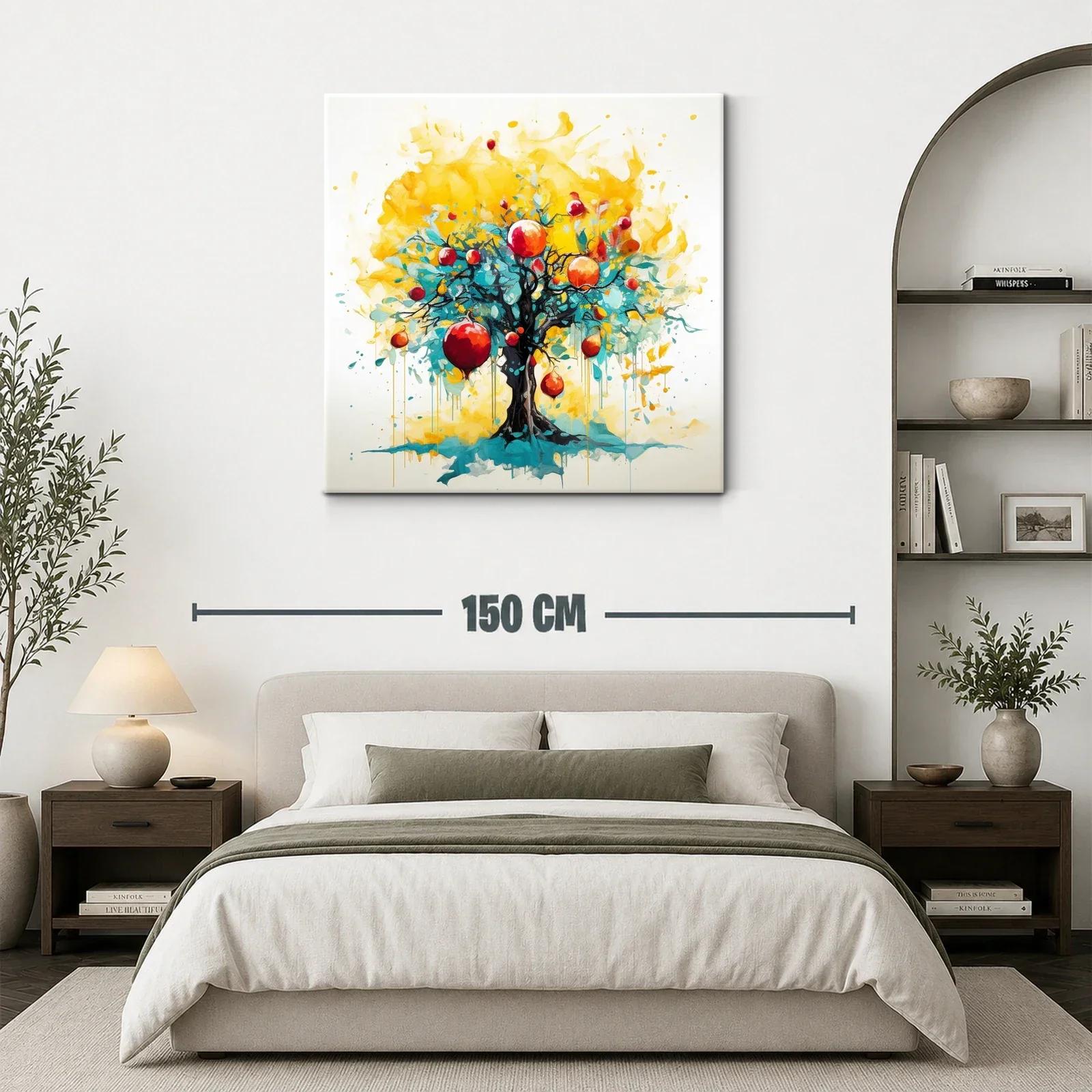 Árbol vibrante con frutos en tonos cálidos y frescos — miniatura 3