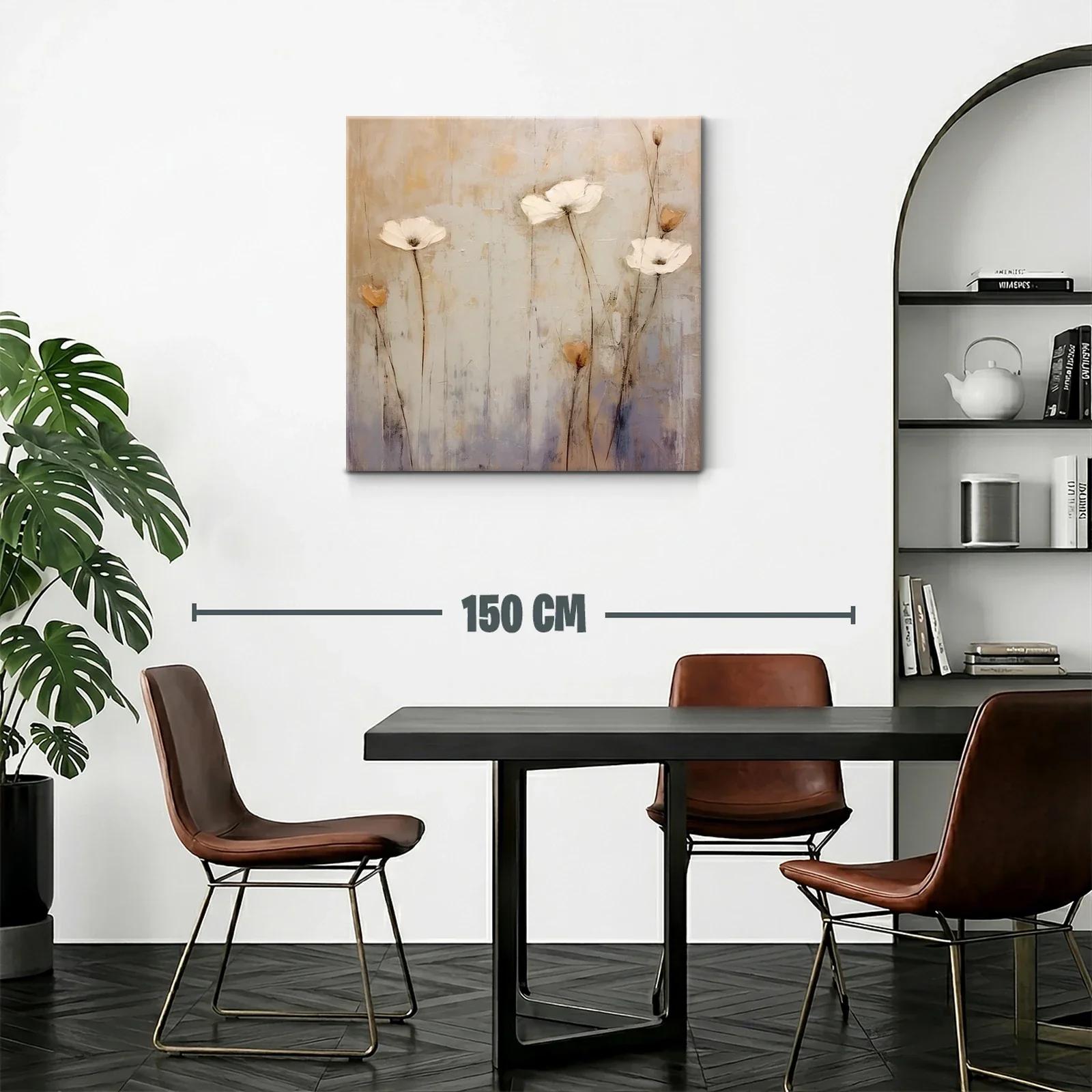 Cuadro floral con tonos neutros y aire delicado — miniatura 2