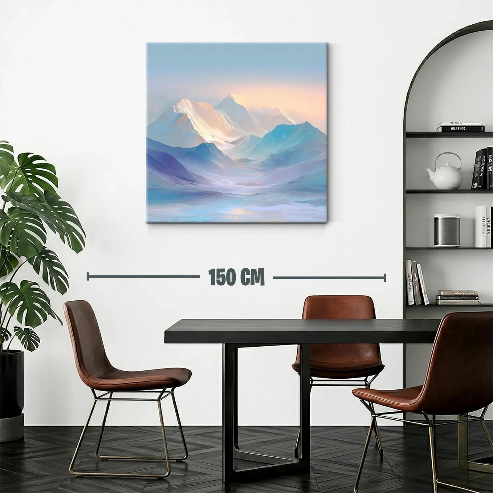 Paisaje Montañoso en Luz Suave y Tonos Pastel — miniatura 2