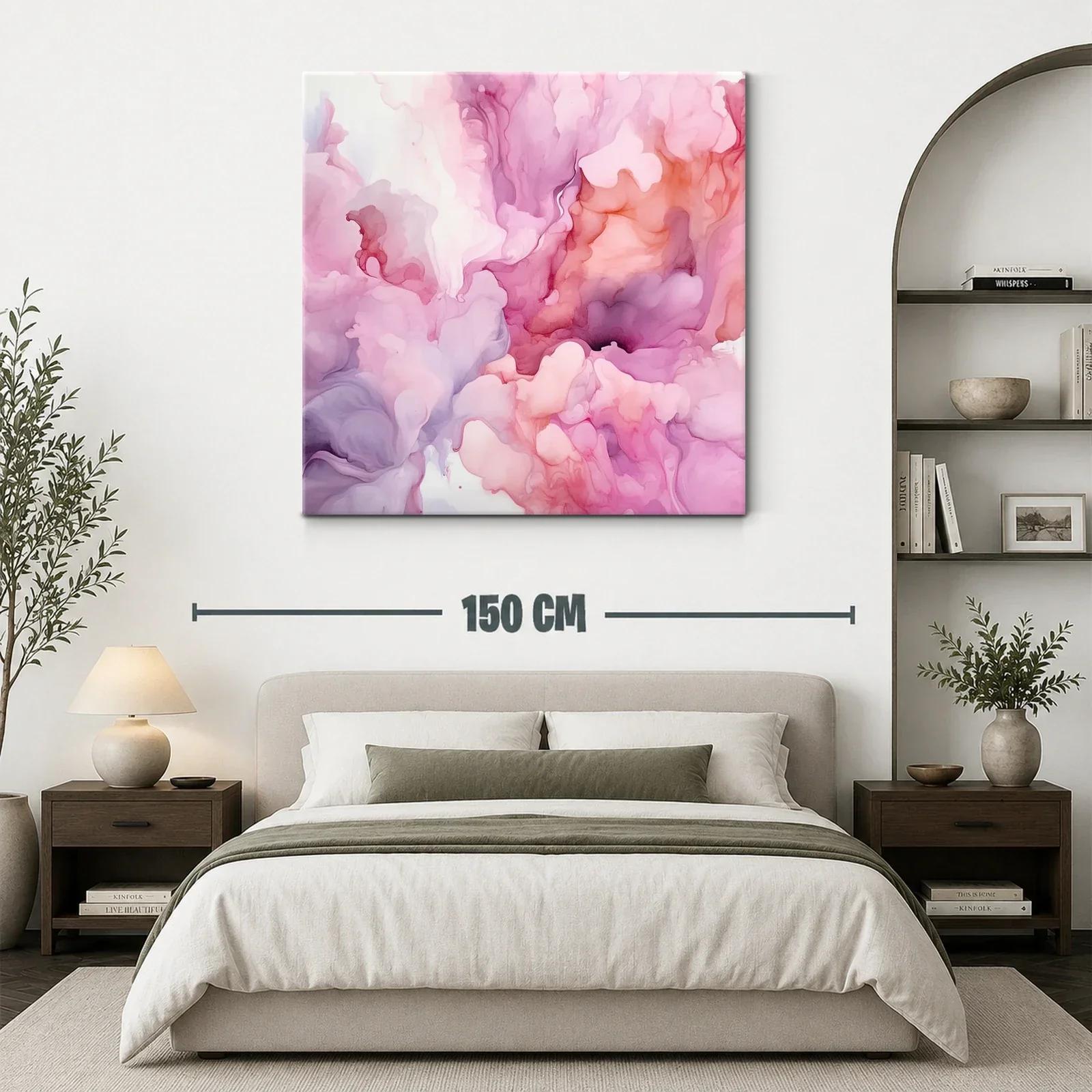 Composición abstracta en tonos rosa y violeta suaves — miniatura 3