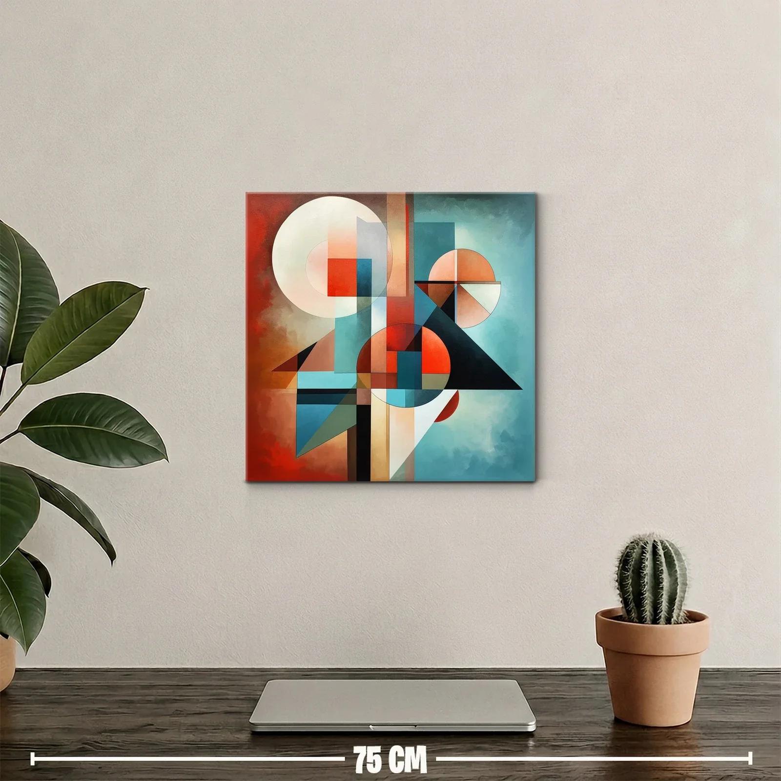 Composición Geométrica con Tonos Cálidos y Fríos — miniatura 2