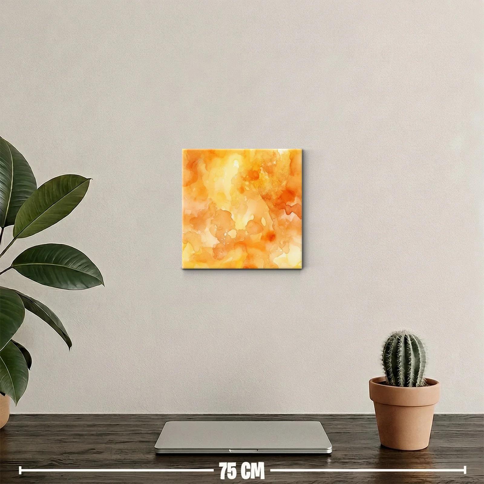 Cuadro decorativo con tonos cálidos y vibrantes en tonos naranjas — miniatura 2