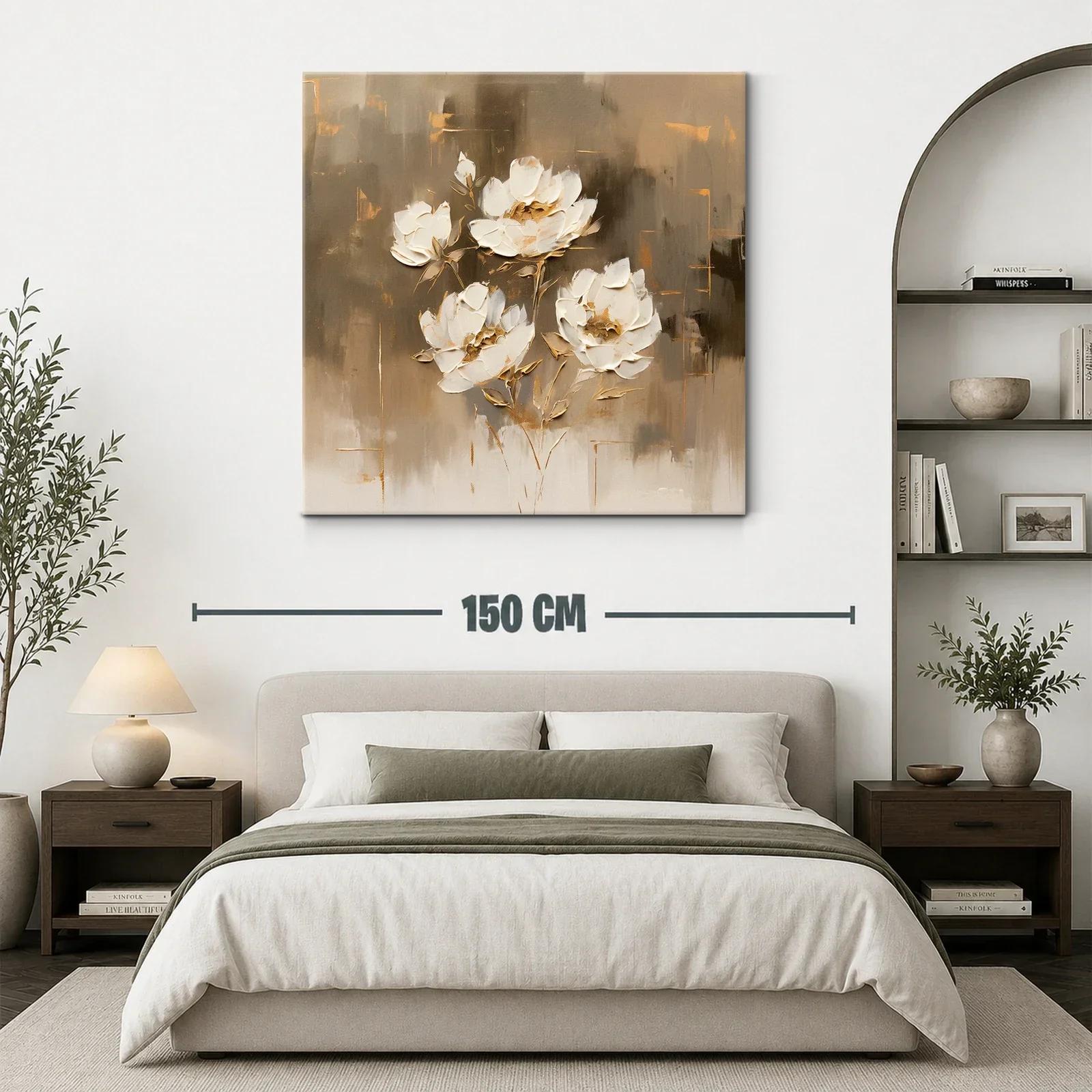 Flores blancas en tonos neutros para un ambiente elegante — miniatura 3