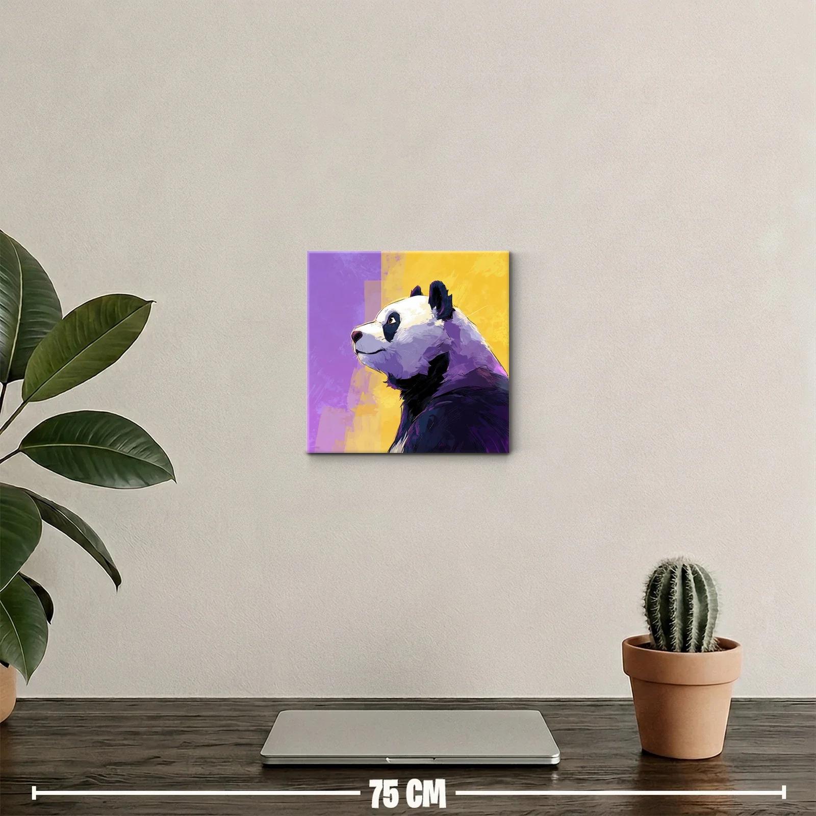 Ilustración moderna de un oso panda en perfil colorido — miniatura 2